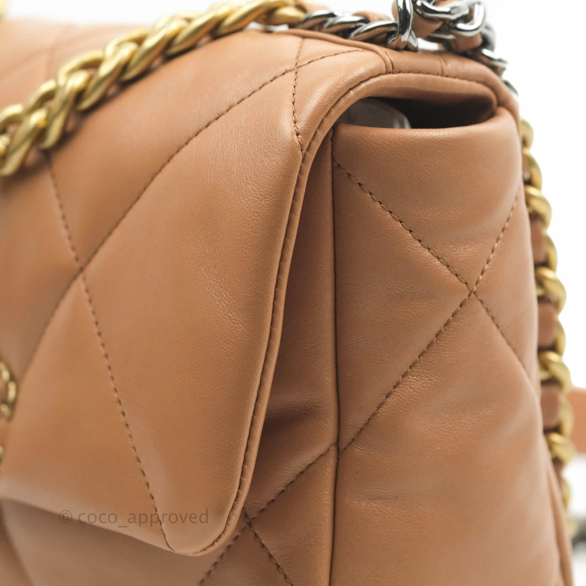 Chanel 19 Small Dark Beige Caramel Mixed Hardware 21K