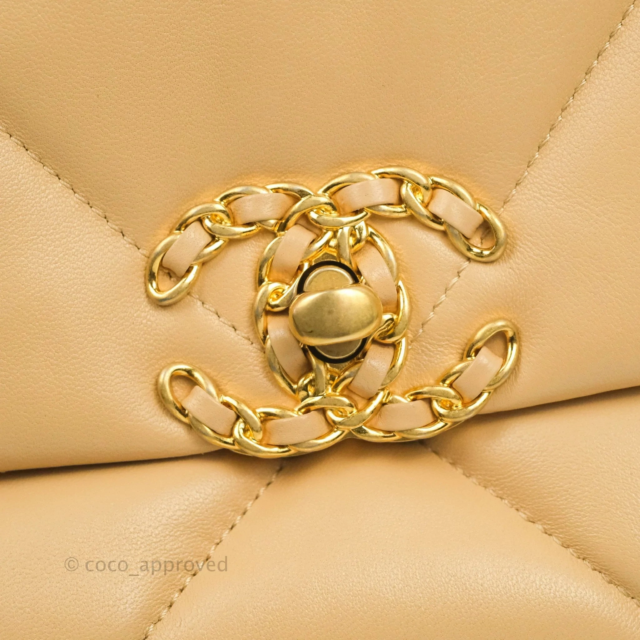 Chanel 19 Small Dark Beige Mixed Hardware 22C