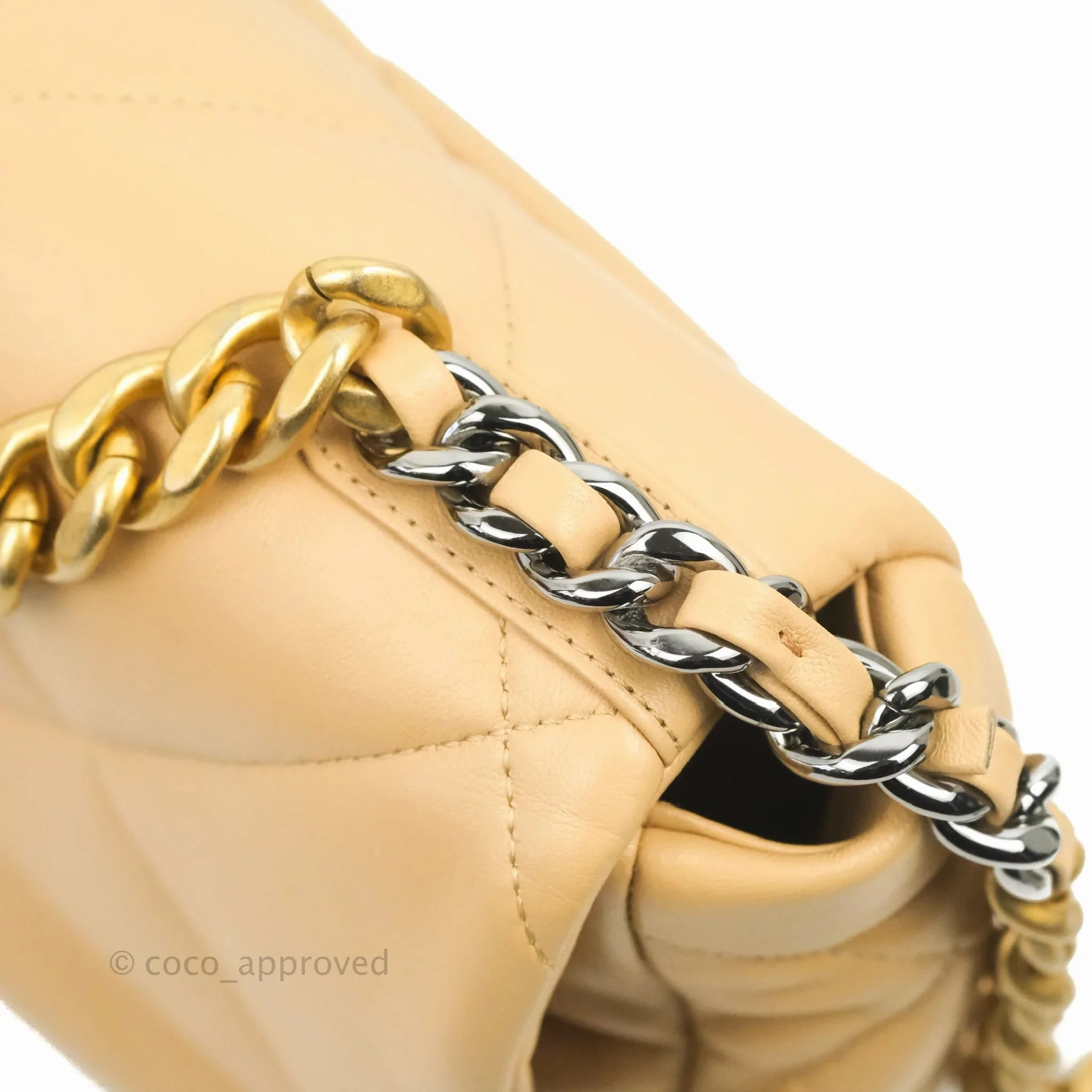 Chanel 19 Small Dark Beige Mixed Hardware 22C