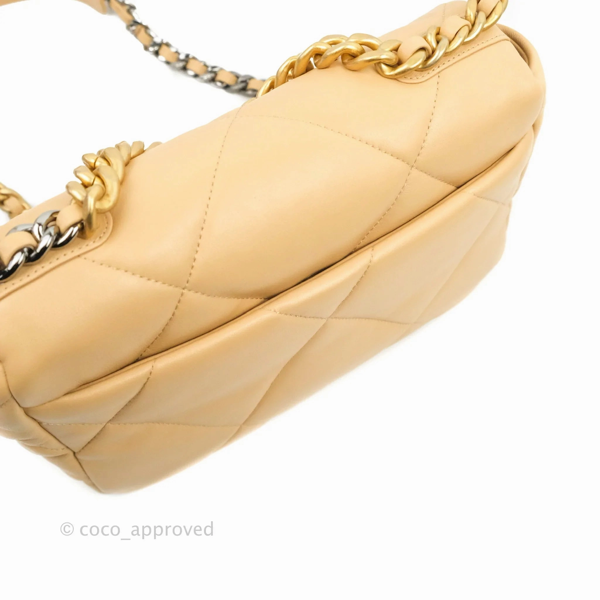 Chanel 19 Small Dark Beige Mixed Hardware 22C