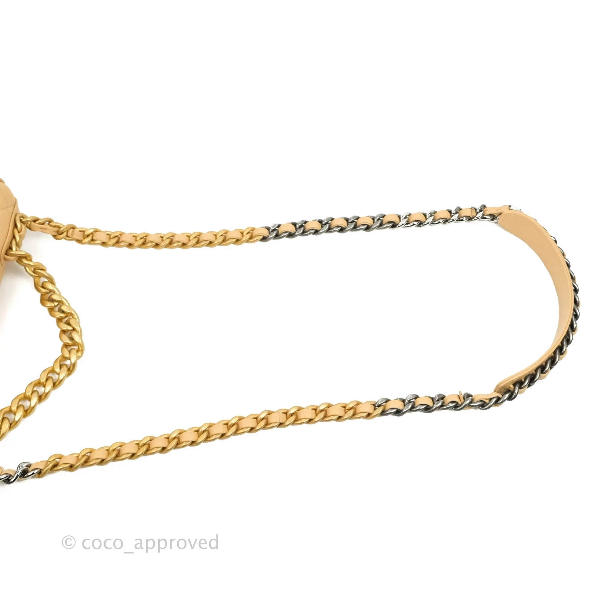 Chanel 19 Small Dark Beige Mixed Hardware 22C