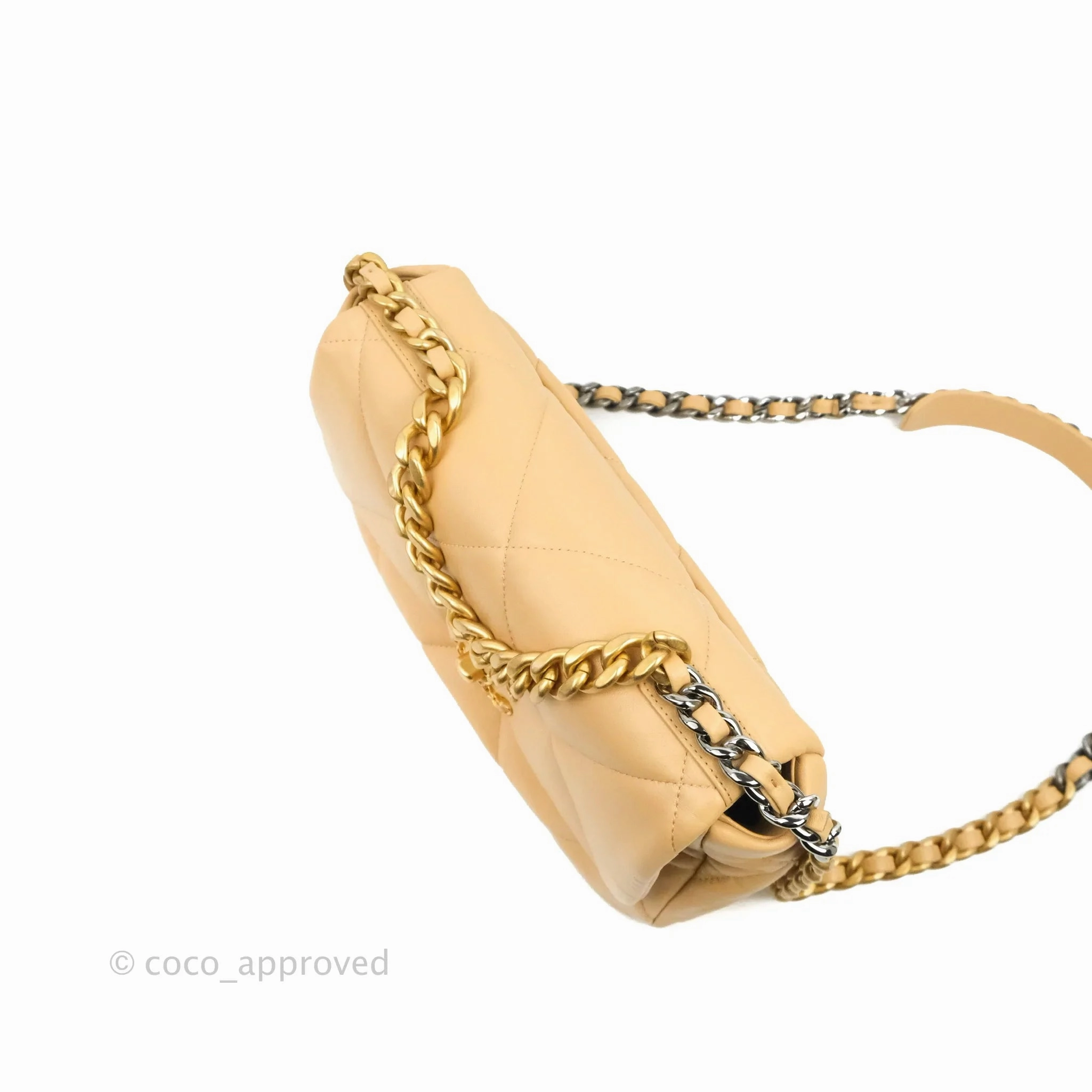 Chanel 19 Small Dark Beige Mixed Hardware 22C