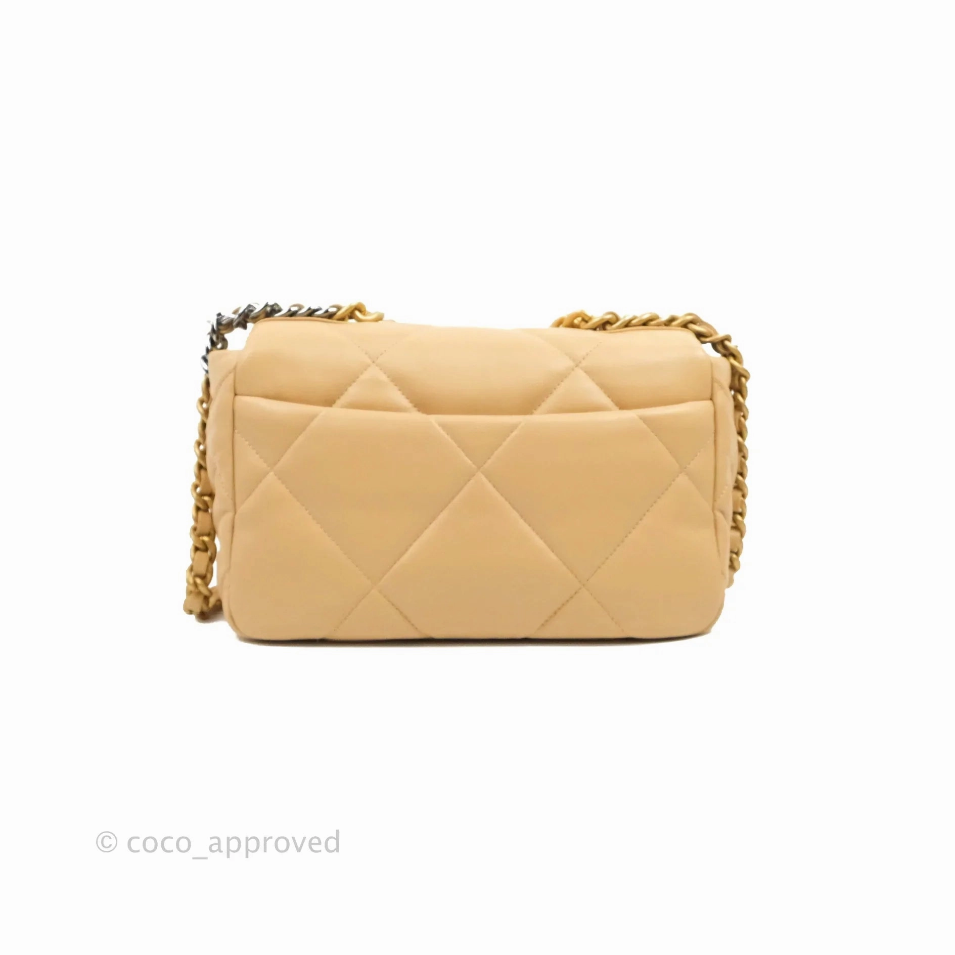 Chanel 19 Small Dark Beige Mixed Hardware 22C