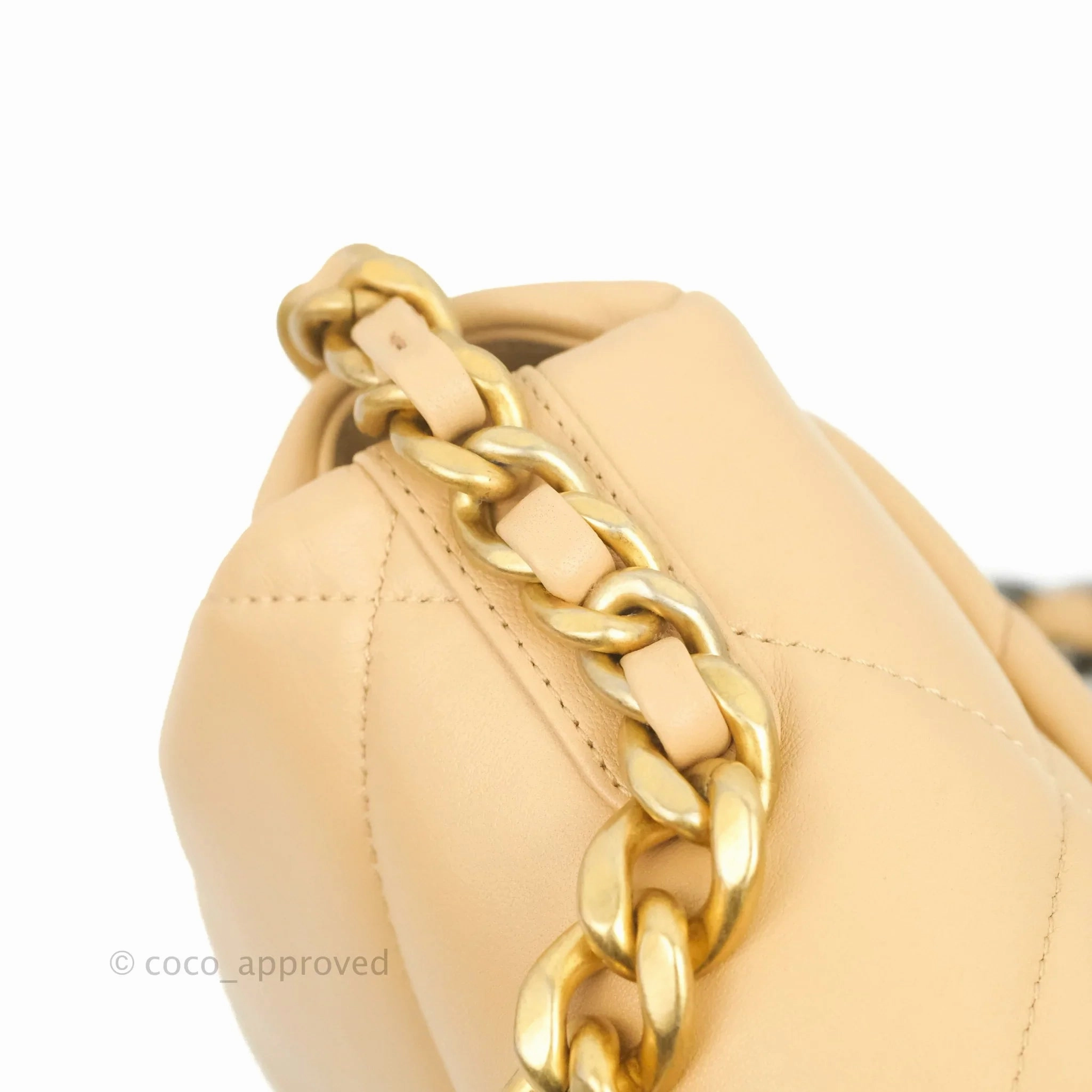 Chanel 19 Small Dark Beige Mixed Hardware 22C