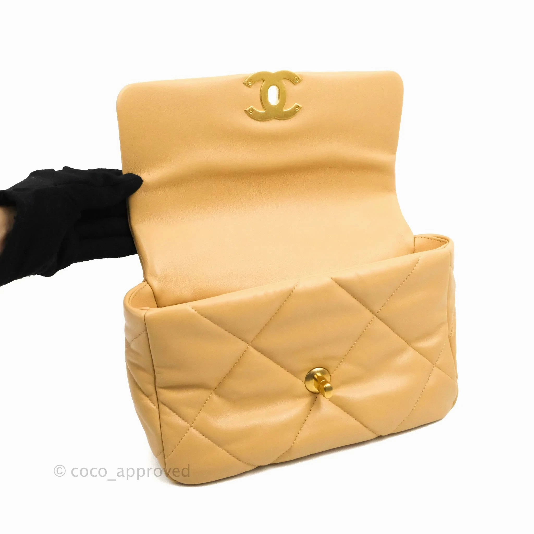 Chanel 19 Small Dark Beige Mixed Hardware 22C