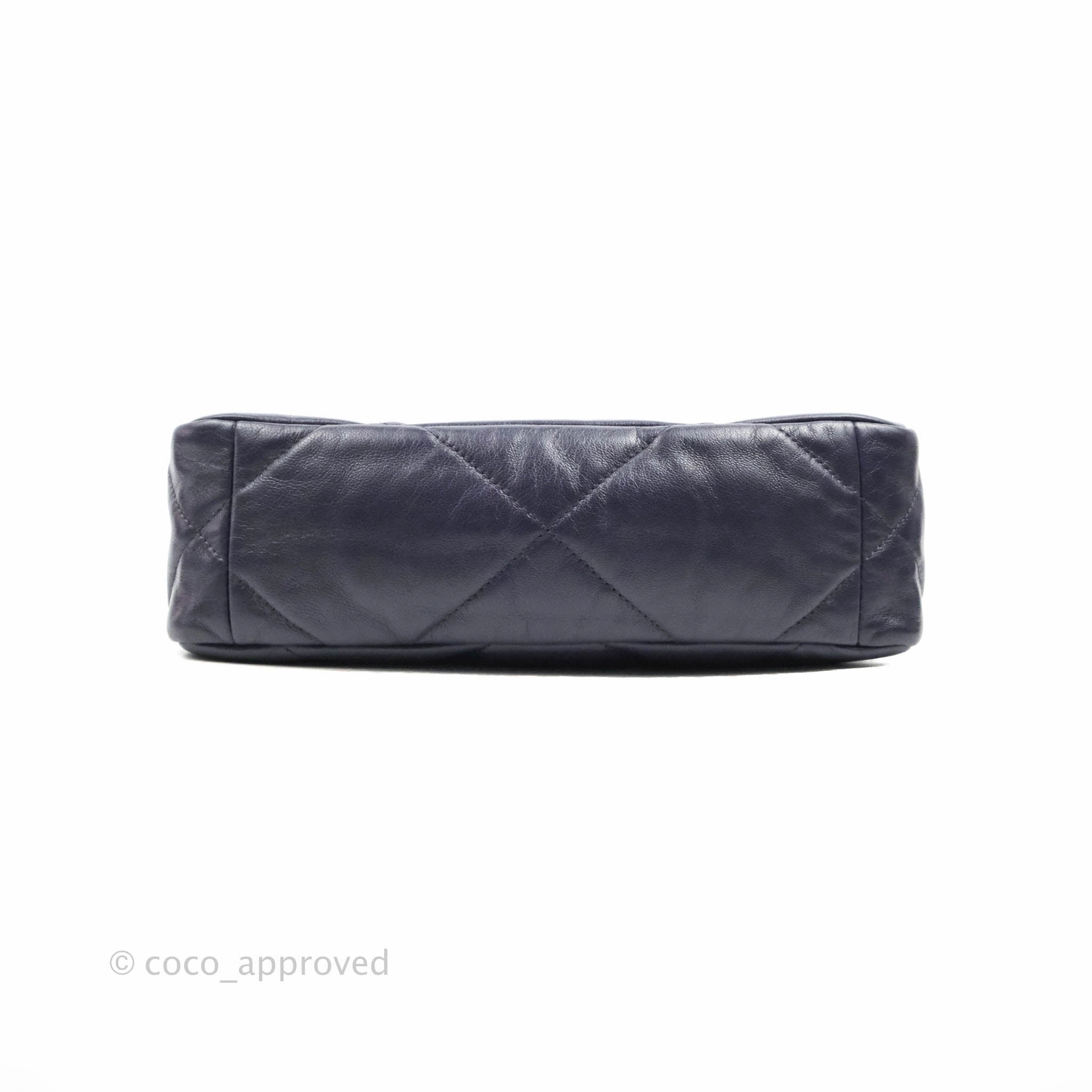 Chanel 19 Small Dark Purple Mixed Hardware