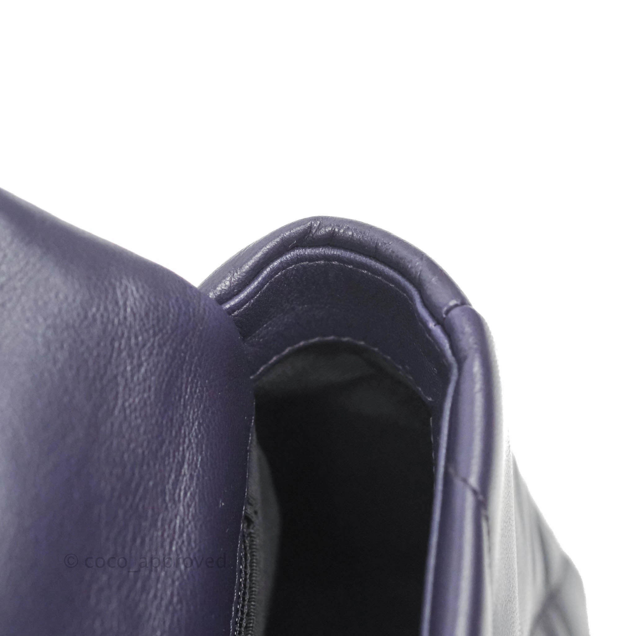 Chanel 19 Small Dark Purple Mixed Hardware