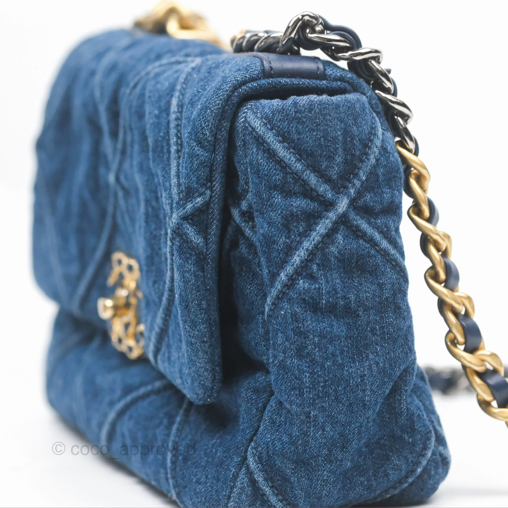 Chanel 19 Small Denim Mixed Hardware