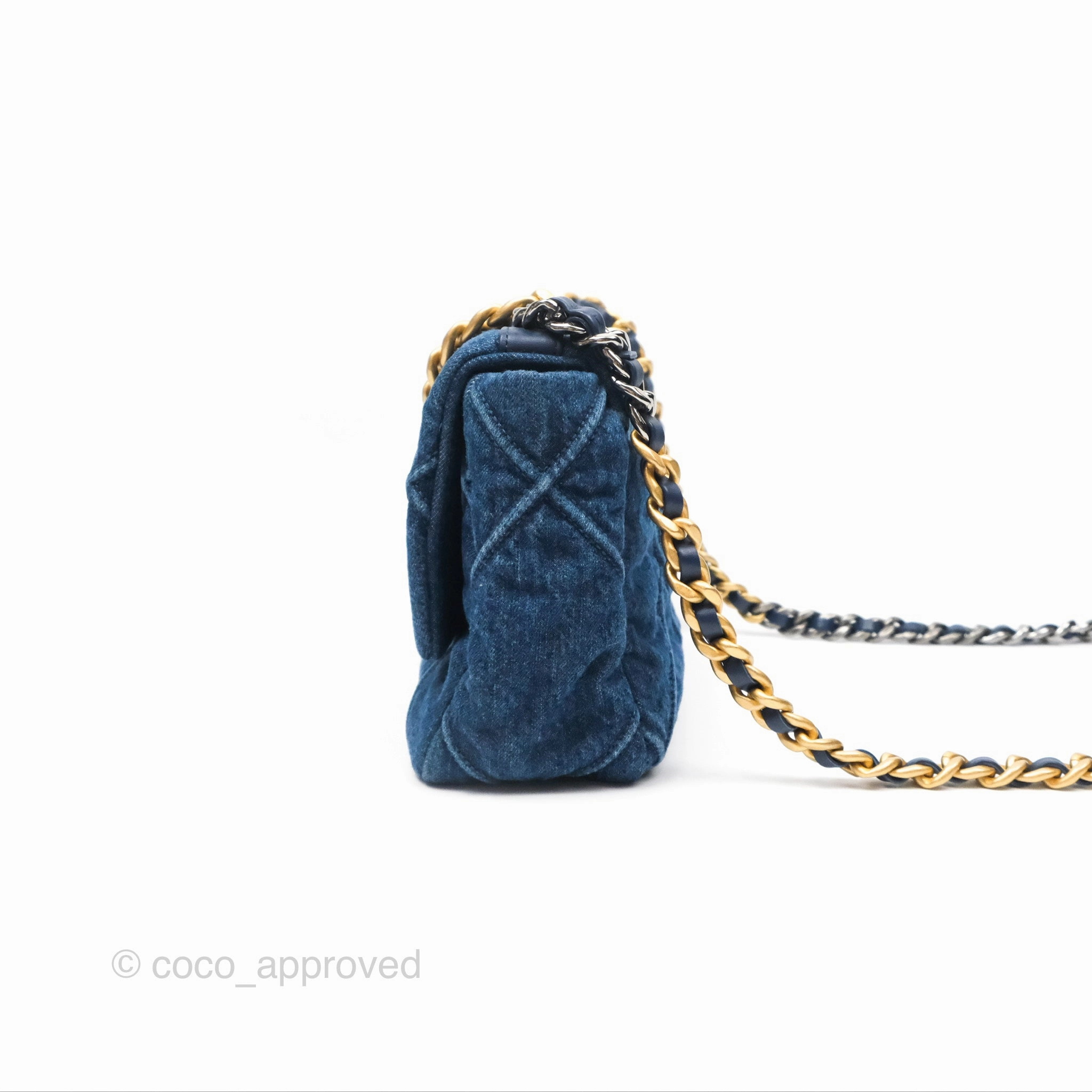 Chanel 19 Small Denim Mixed Hardware