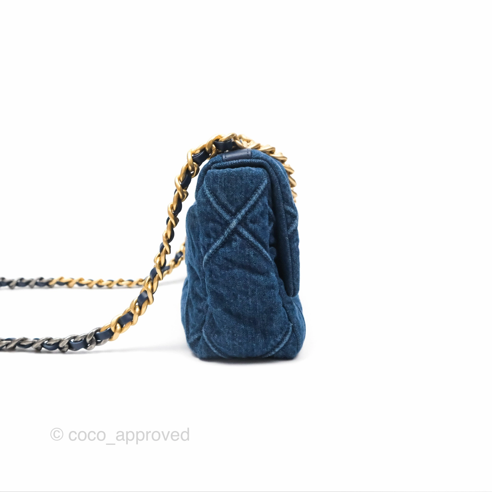 Chanel 19 Small Denim Mixed Hardware