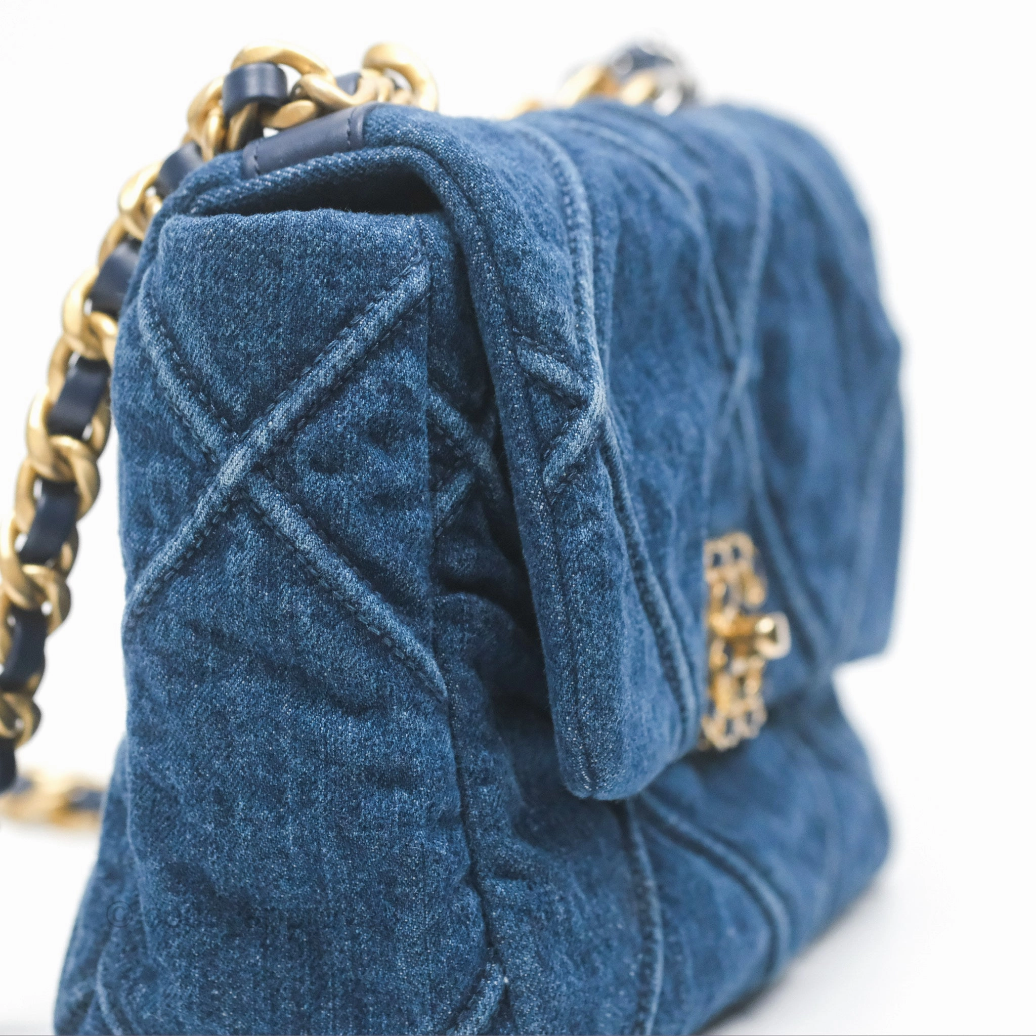 Chanel 19 Small Denim Mixed Hardware