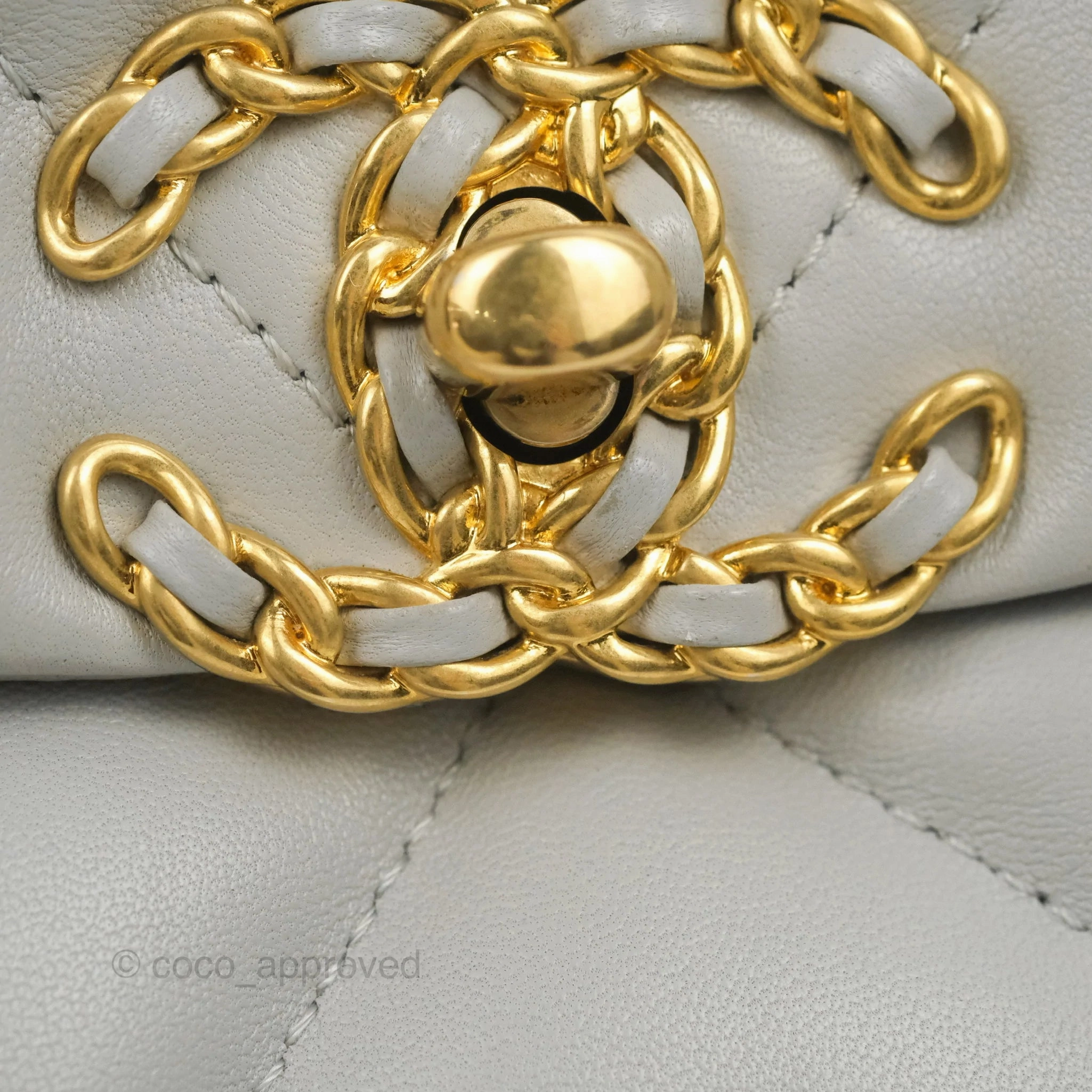 Chanel 19 Small Grey Lambskin Mixed Hardware
