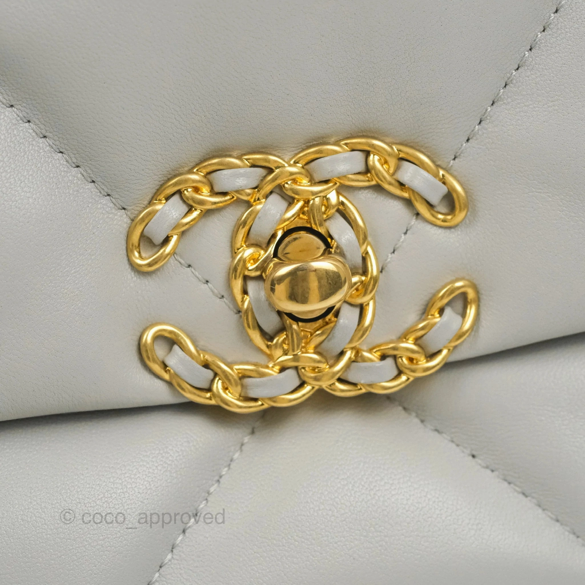 Chanel 19 Small Grey Lambskin Mixed Hardware
