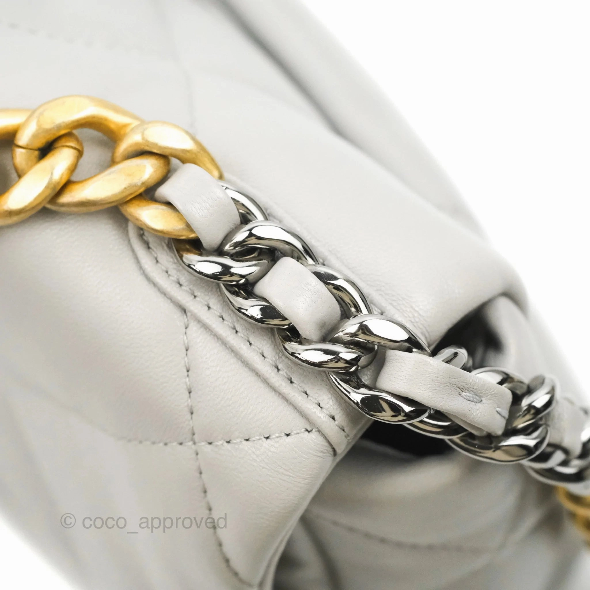 Chanel 19 Small Grey Lambskin Mixed Hardware