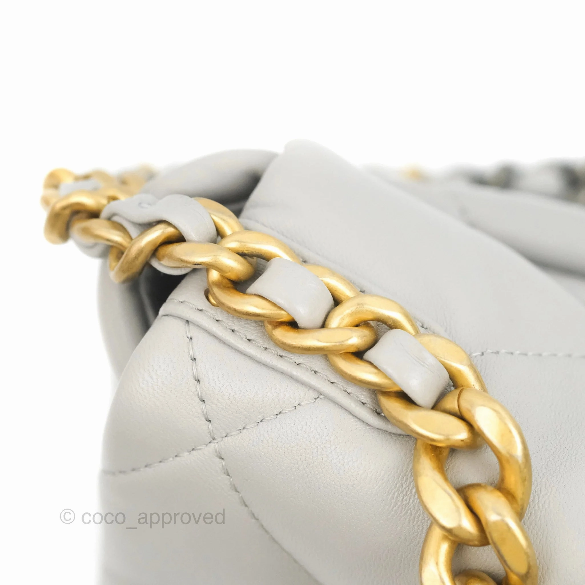 Chanel 19 Small Grey Lambskin Mixed Hardware