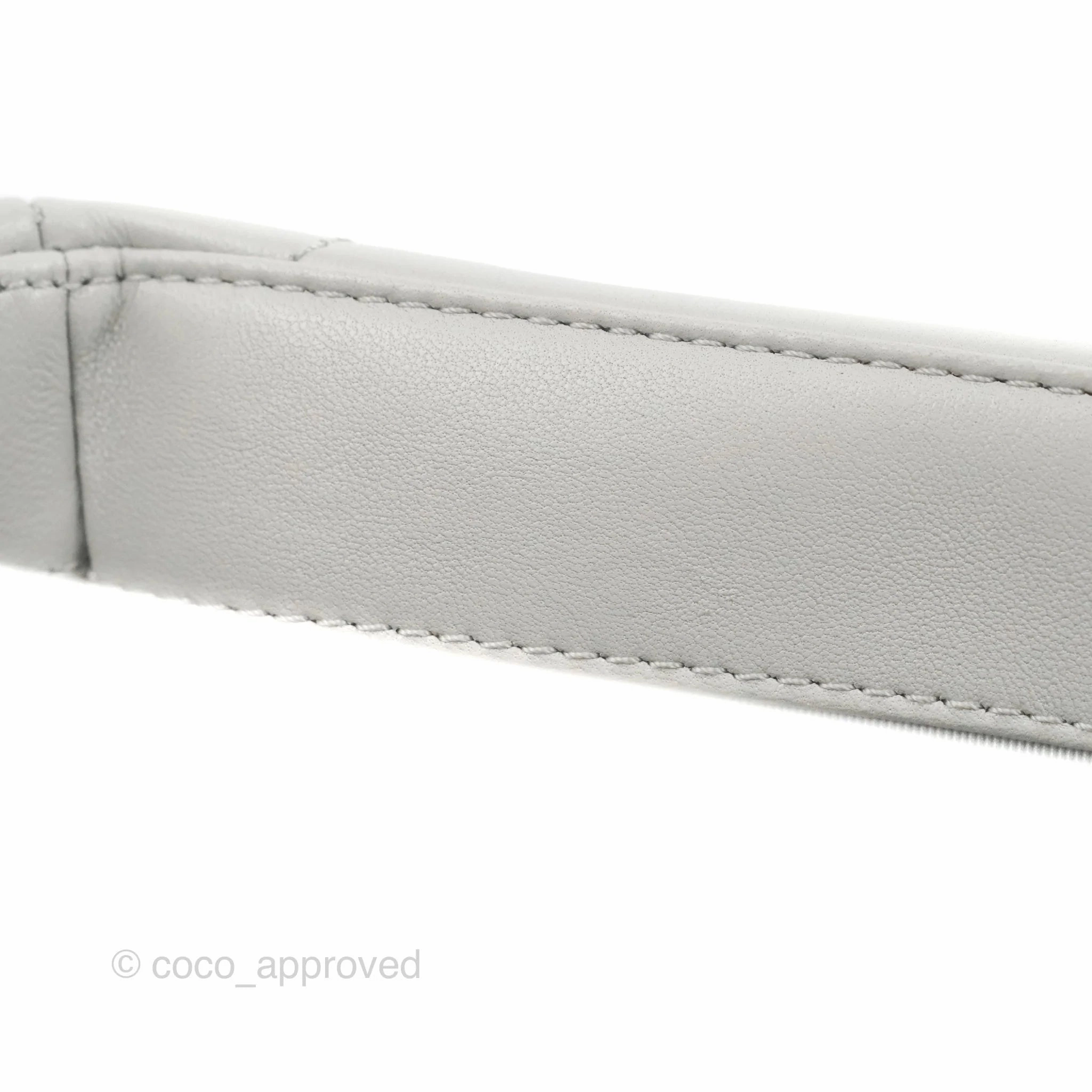 Chanel 19 Small Grey Lambskin Mixed Hardware
