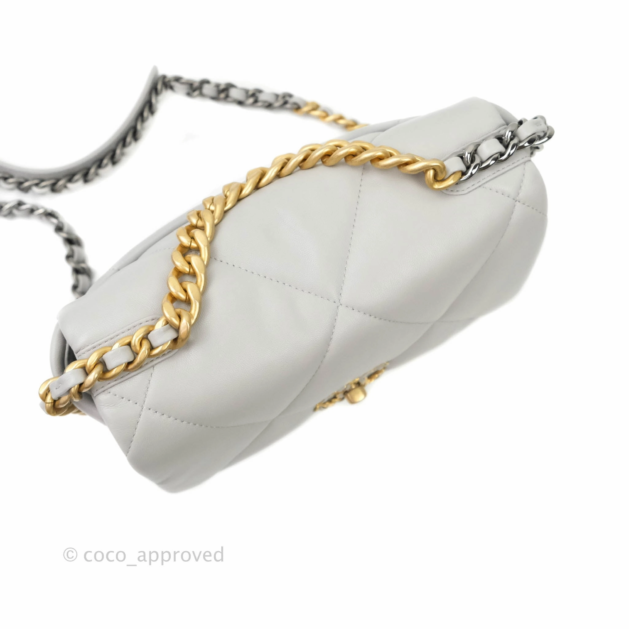 Chanel 19 Small Grey Mixed Hardware 21A