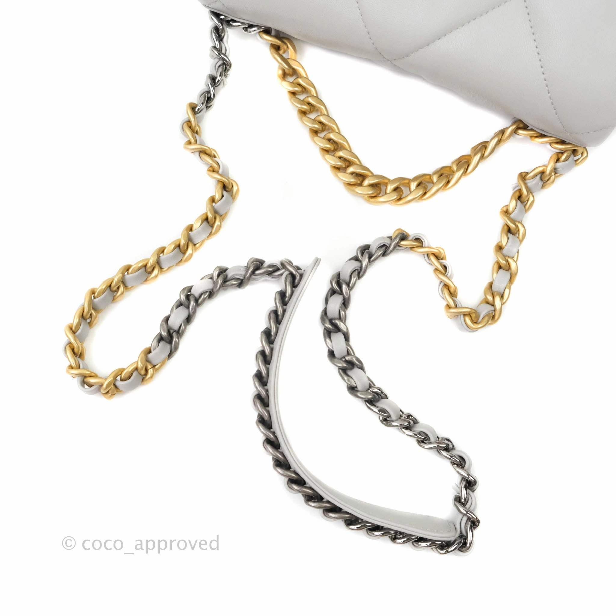 Chanel 19 Small Grey Mixed Hardware 21A