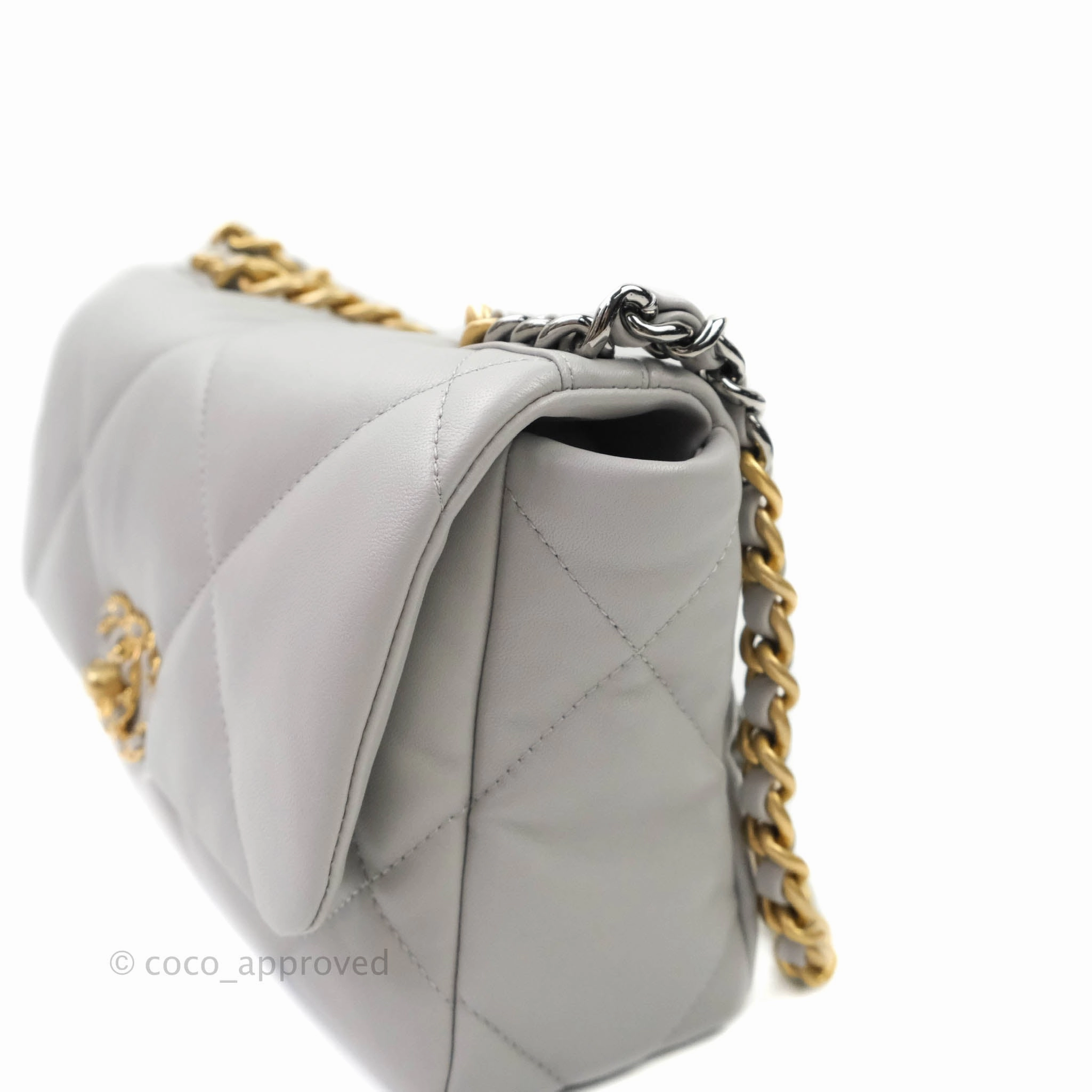 Chanel 19 Small Grey Mixed Hardware 21A