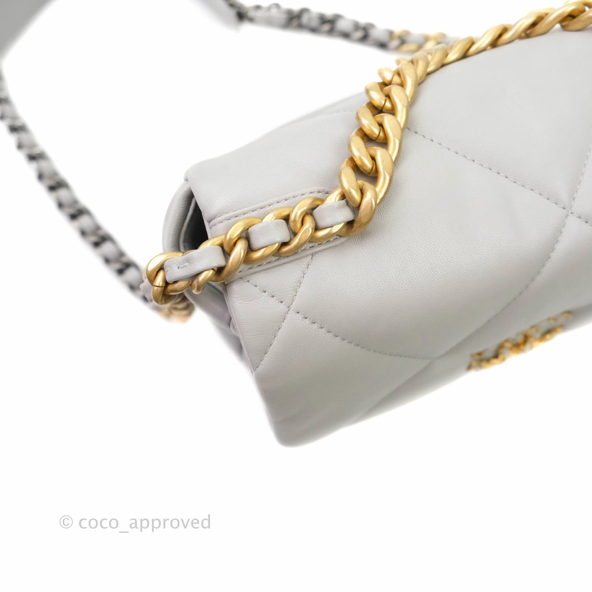 Chanel 19 Small Grey Mixed Hardware 21A