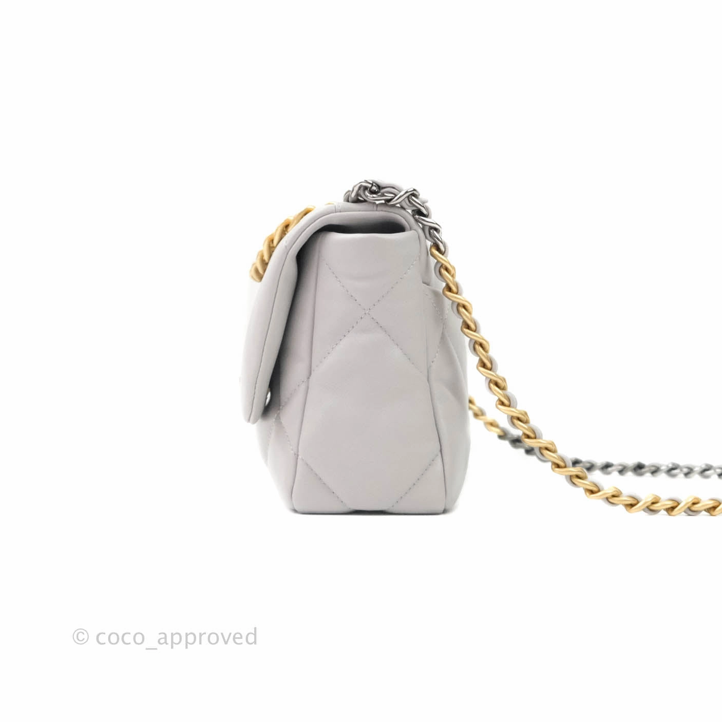 Chanel 19 Small Grey Mixed Hardware 21A