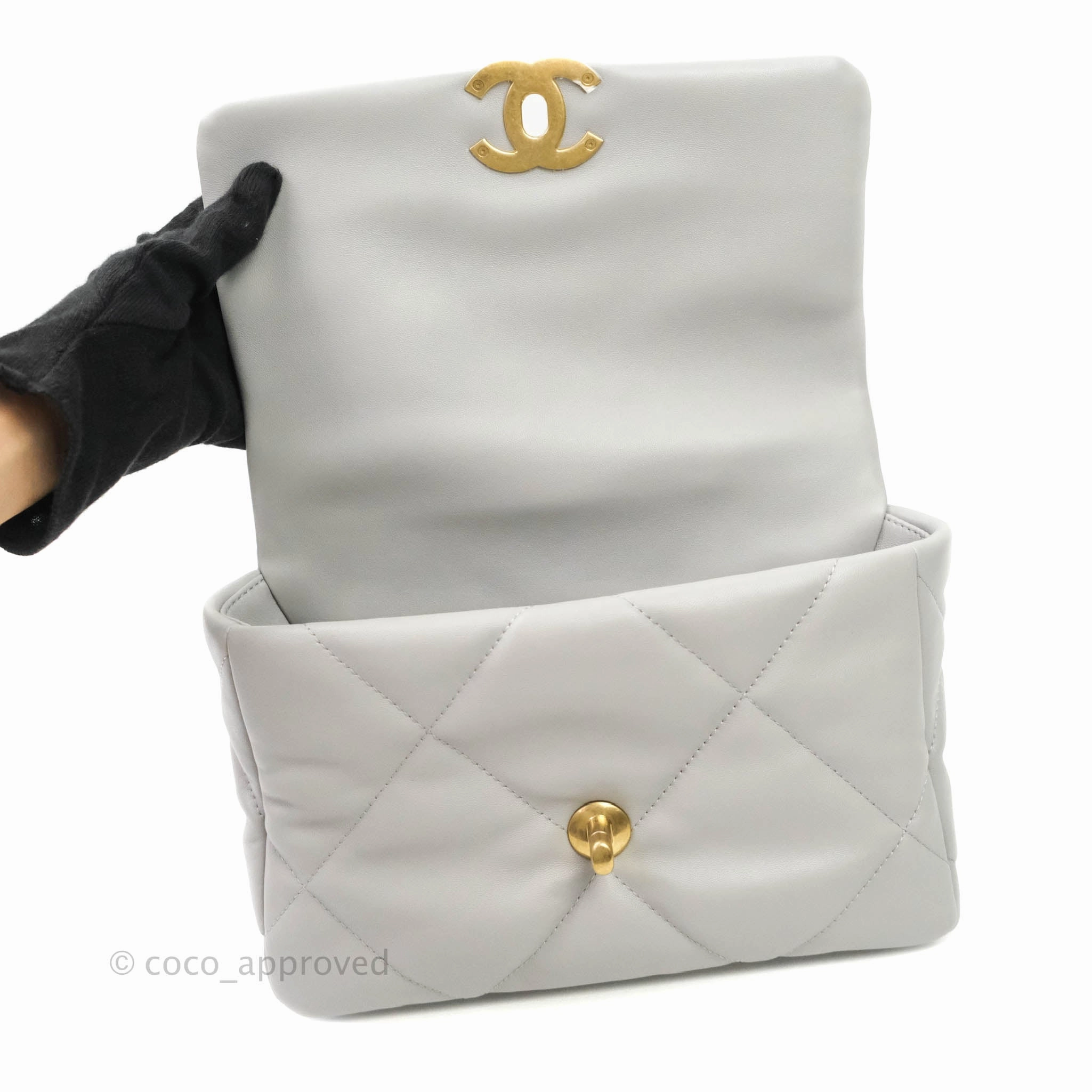 Chanel 19 Small Grey Mixed Hardware 21A