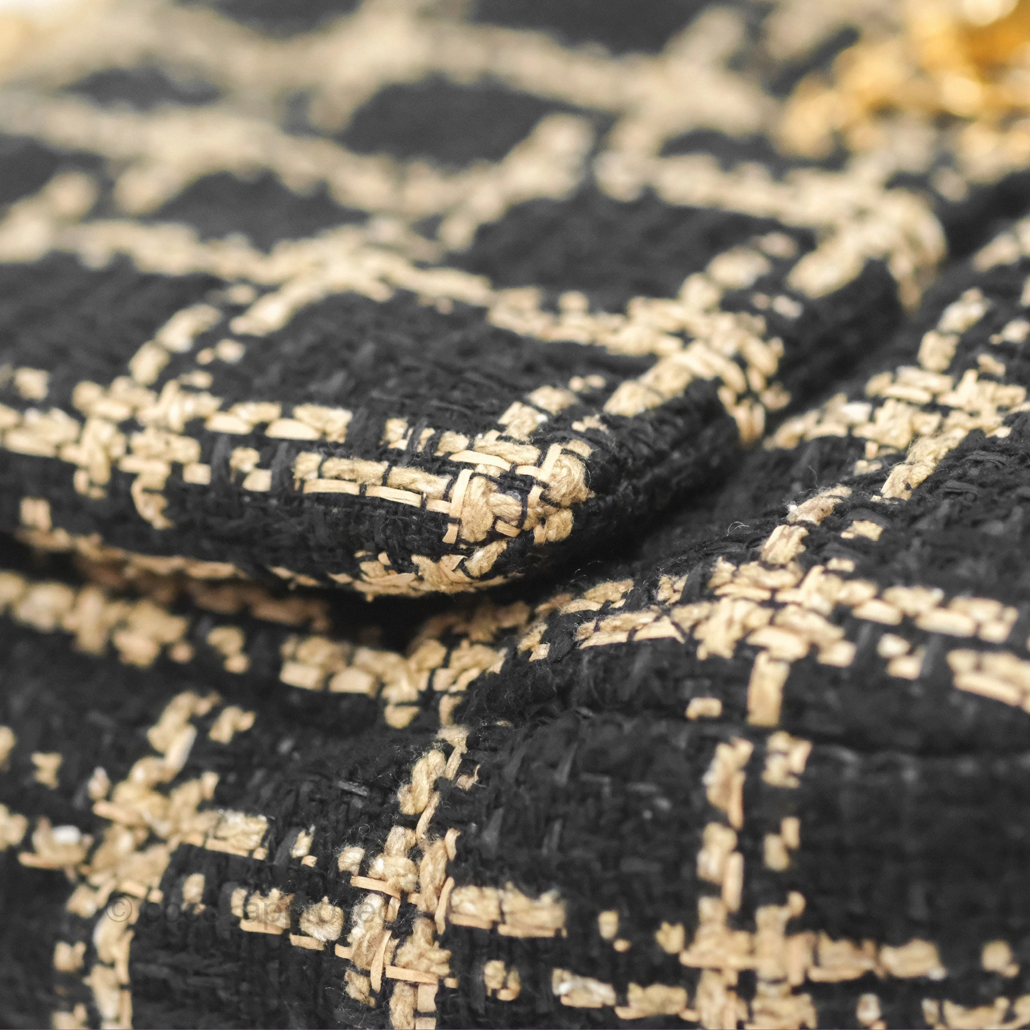Chanel 19 Small Grid Black Beige Tweed Mixed Hardware