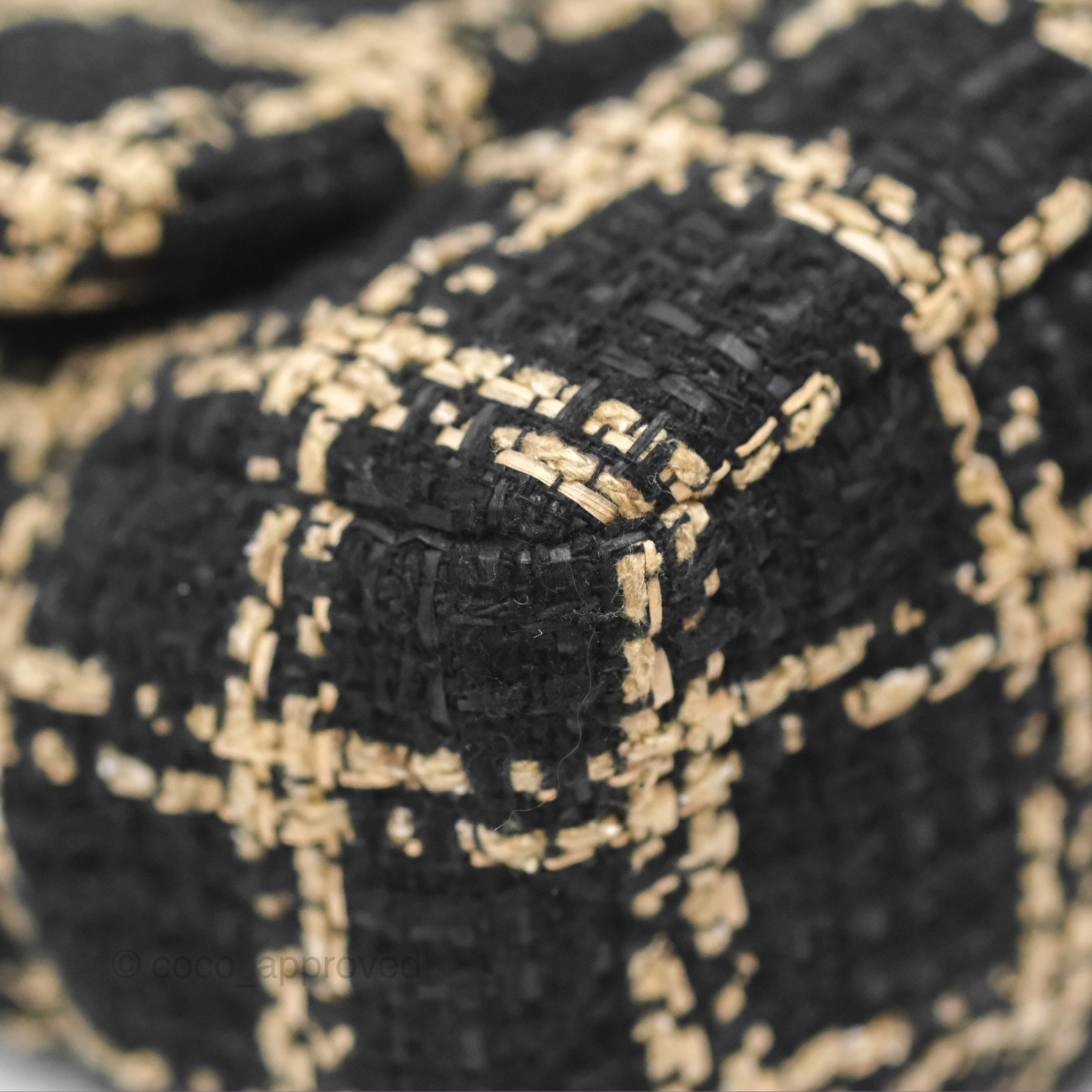 Chanel 19 Small Grid Black Beige Tweed Mixed Hardware