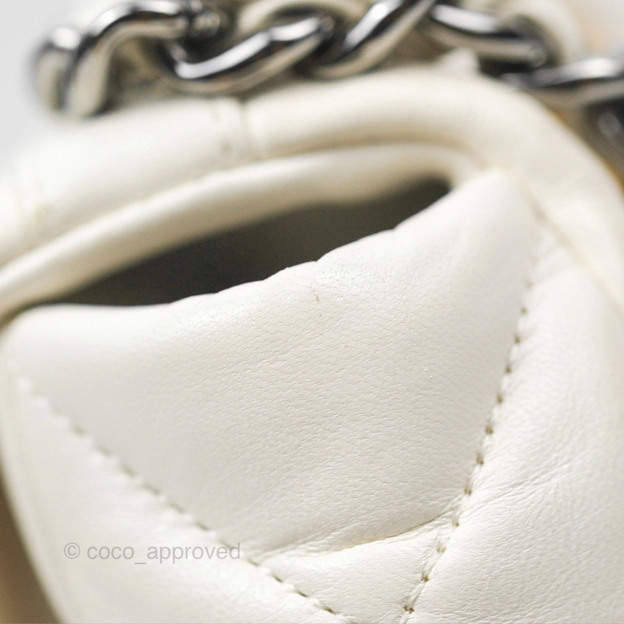 Chanel 19 Small Ivory White Lambskin Mixed Hardware