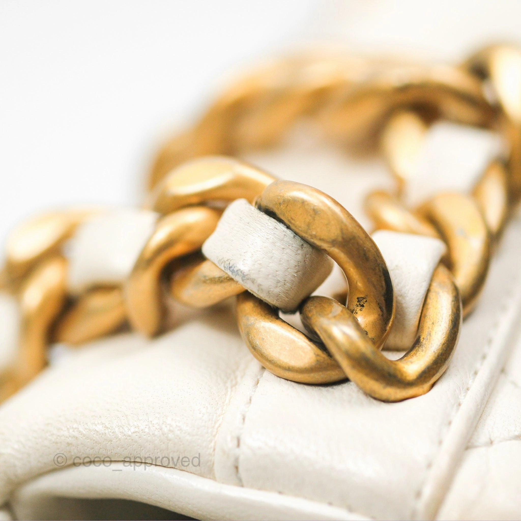 Chanel 19 Small Ivory White Lambskin Mixed Hardware