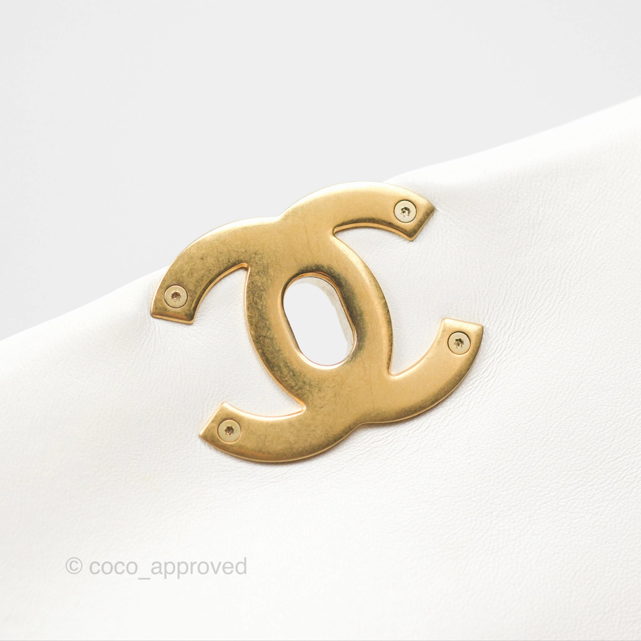 Chanel 19 Small Ivory White Lambskin Mixed Hardware