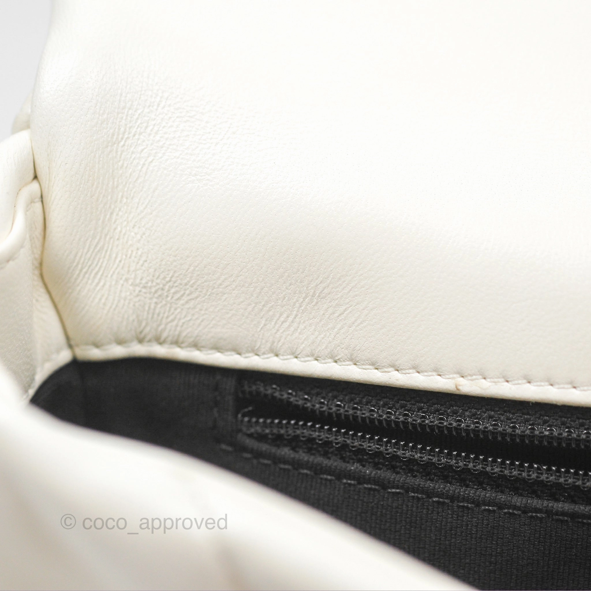 Chanel 19 Small Ivory White Lambskin Mixed Hardware