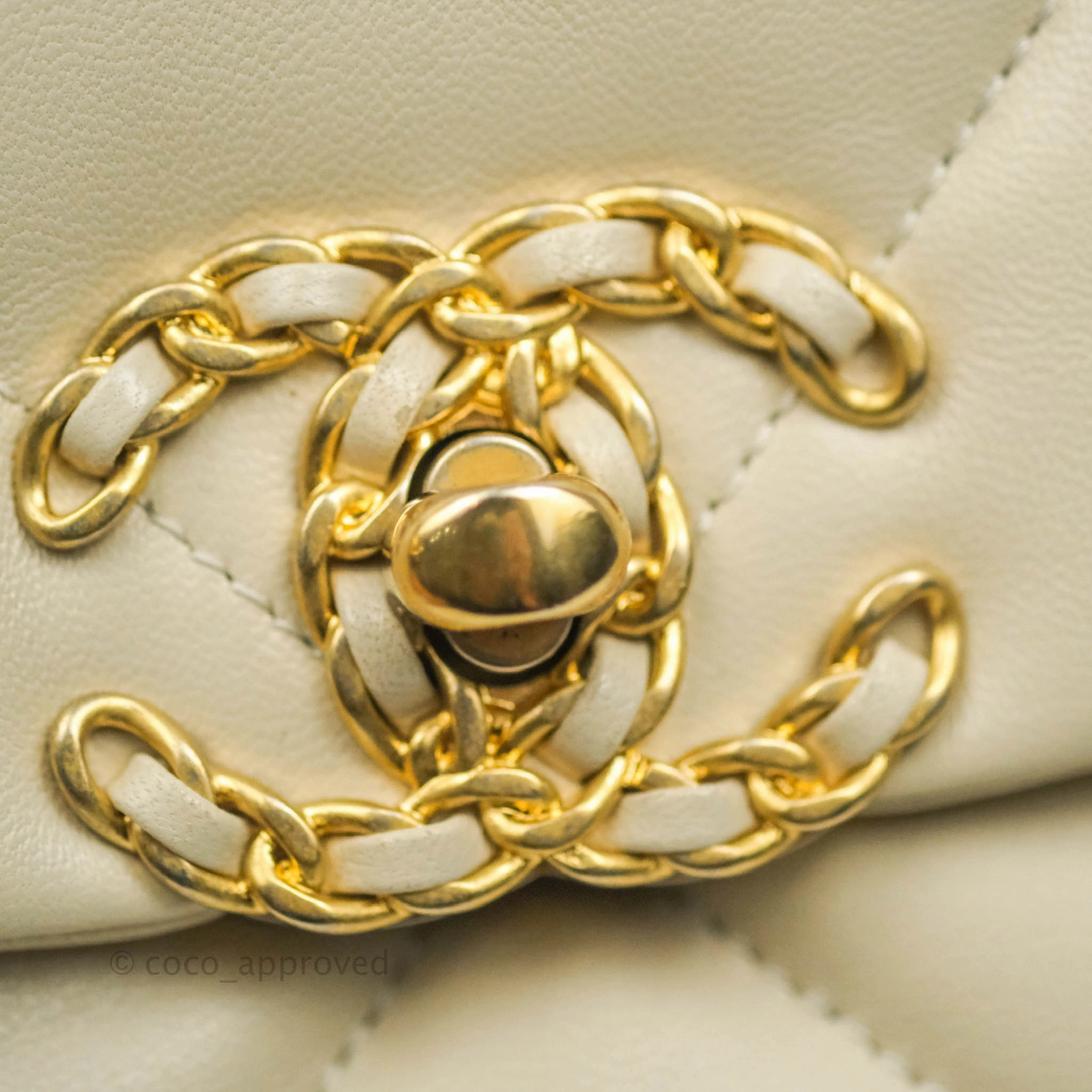 Chanel 19 Small Light Beige Lambskin Mixed Hardware 21C