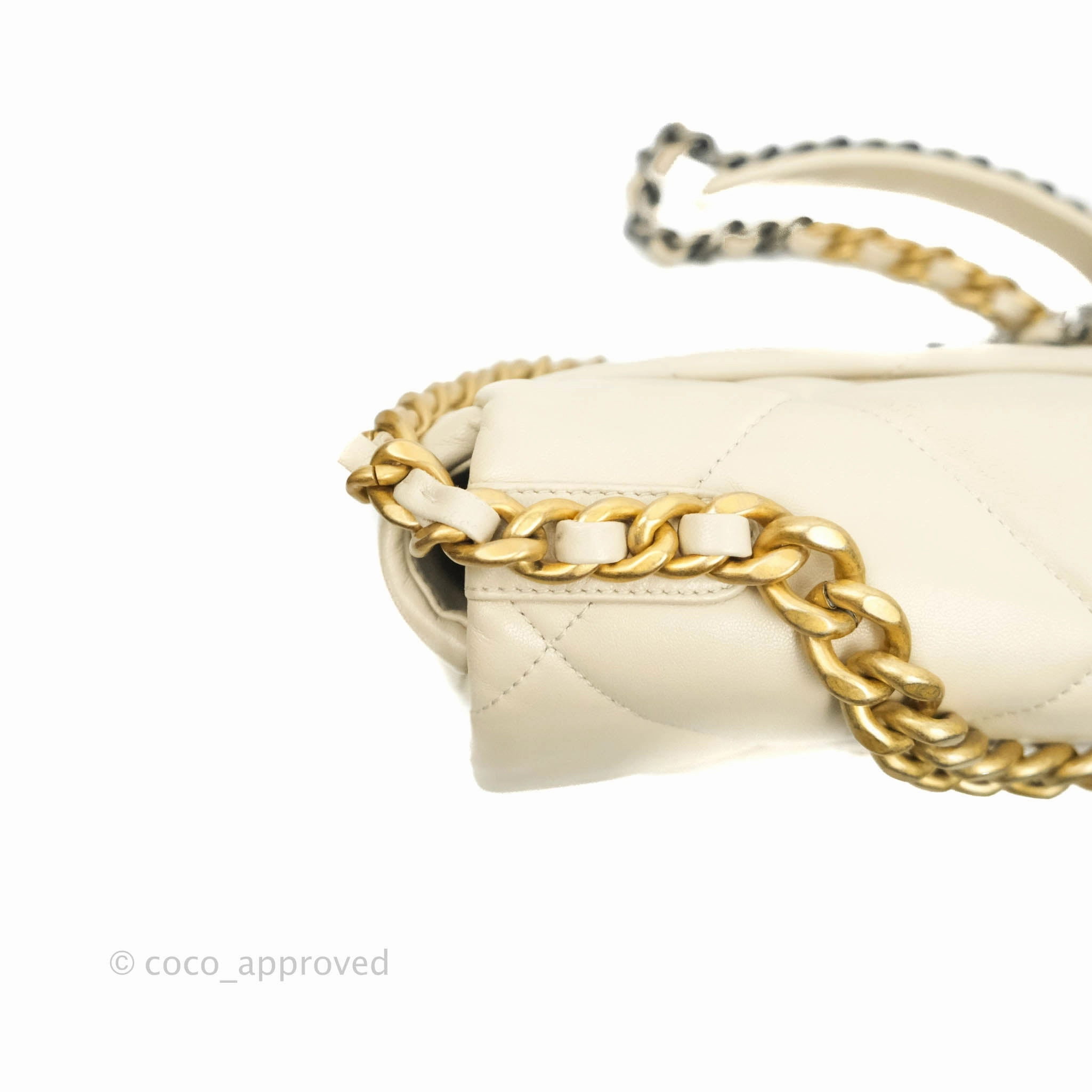 Chanel 19 Small Light Beige Lambskin Mixed Hardware 21C