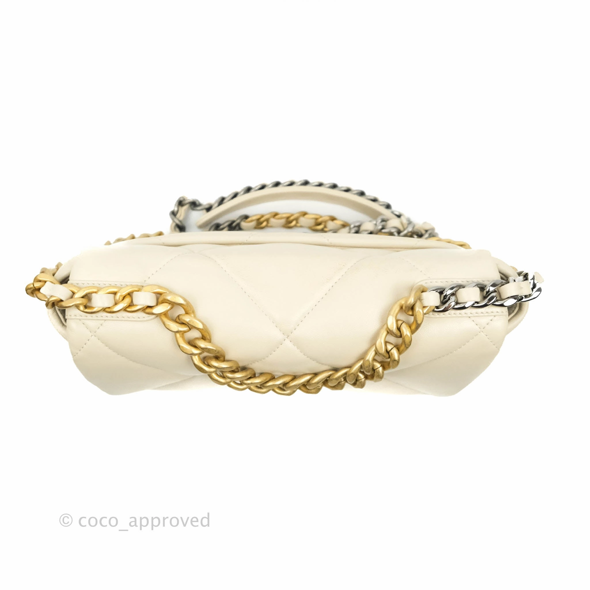 Chanel 19 Small Light Beige Lambskin Mixed Hardware 21C