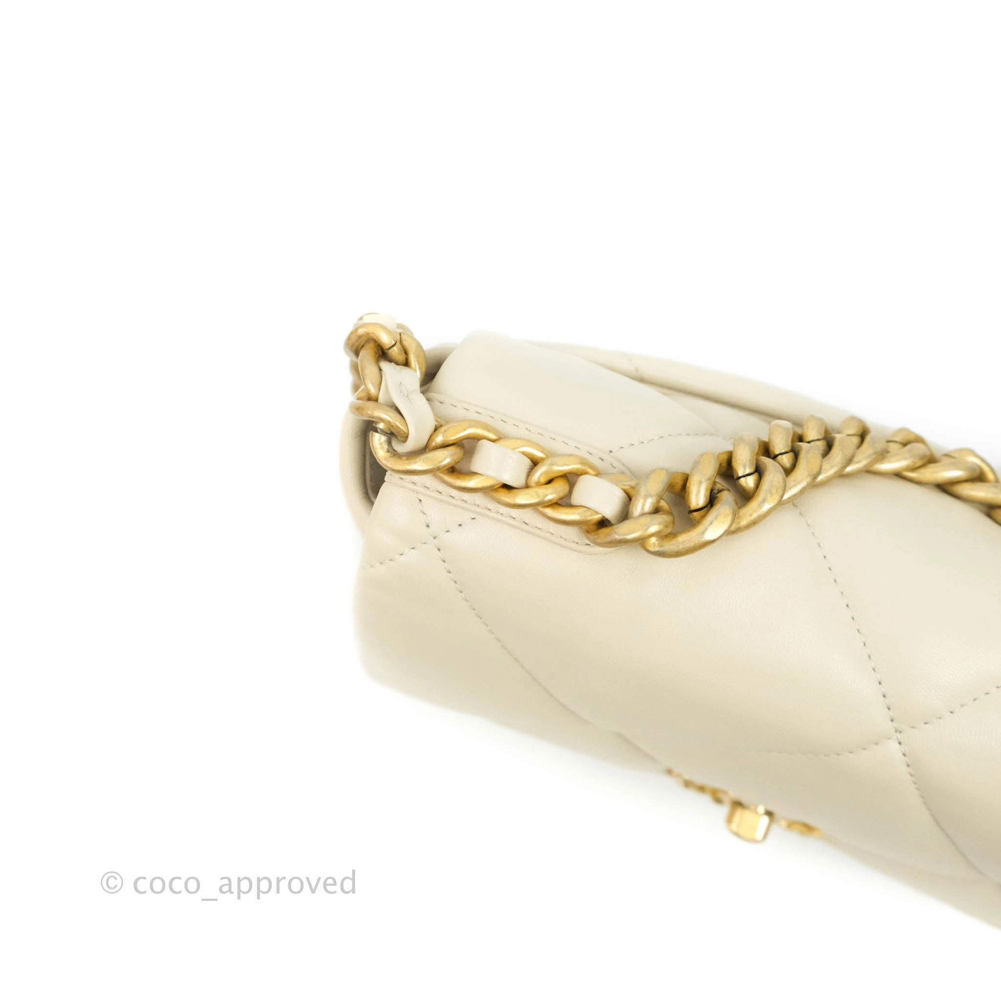 Chanel 19 Small Light Beige Lambskin Mixed Hardware 21C