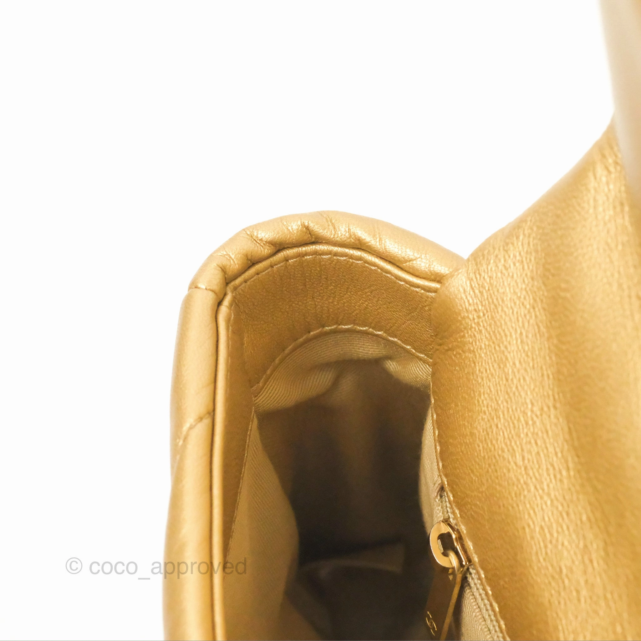 Chanel 19 Small Metallic Gold Lambskin Mixed Hardware