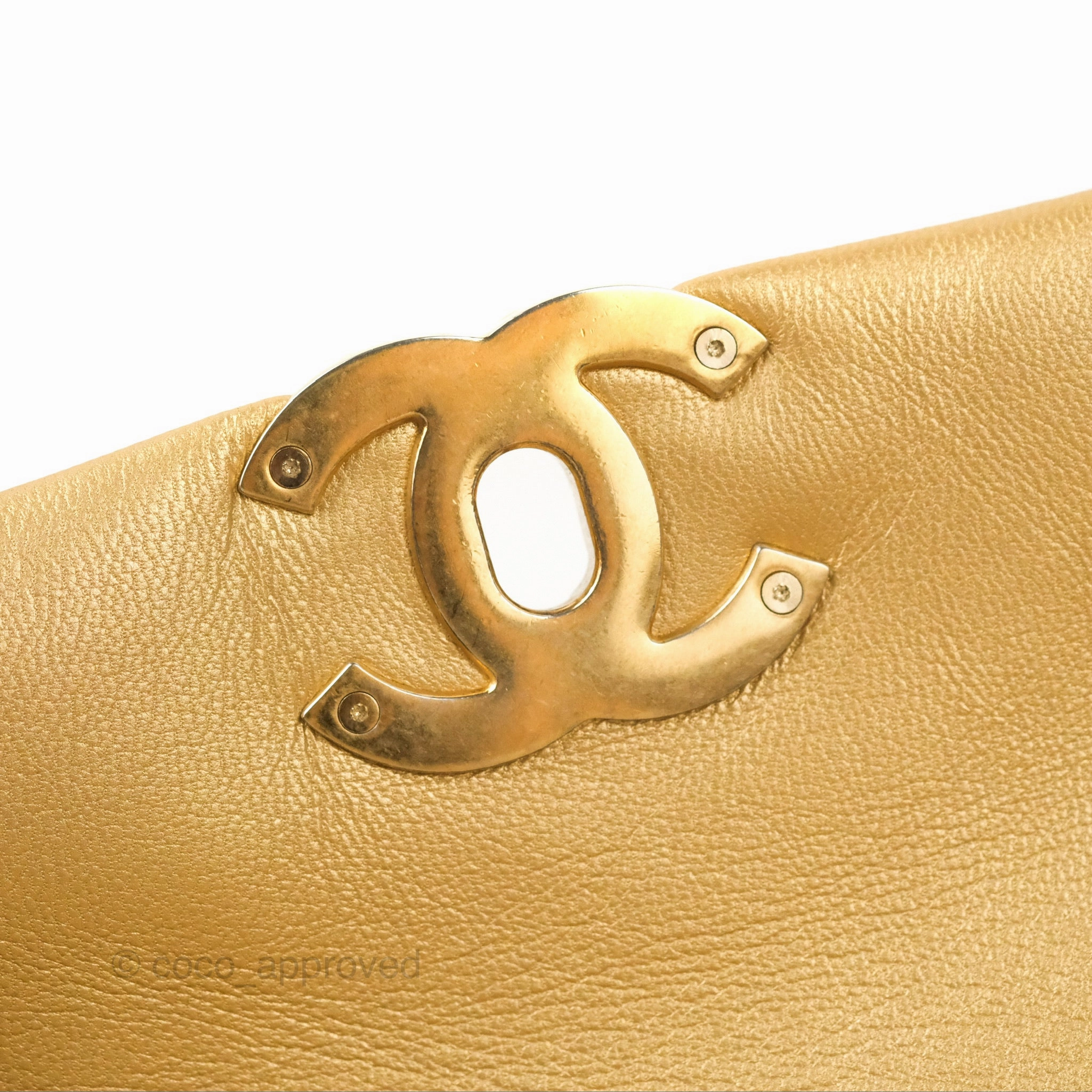 Chanel 19 Small Metallic Gold Lambskin Mixed Hardware