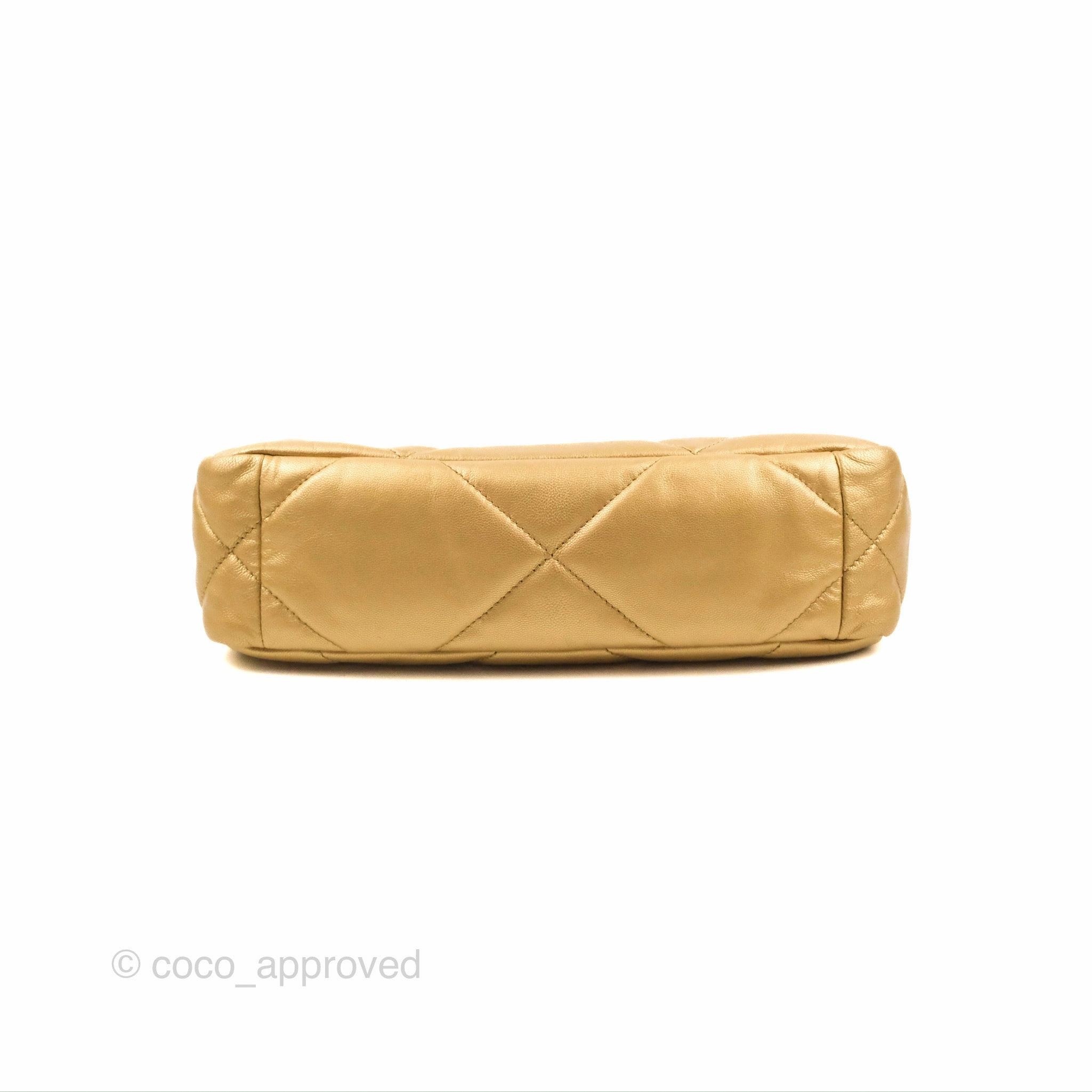 Chanel 19 Small Metallic Gold Lambskin Mixed Hardware