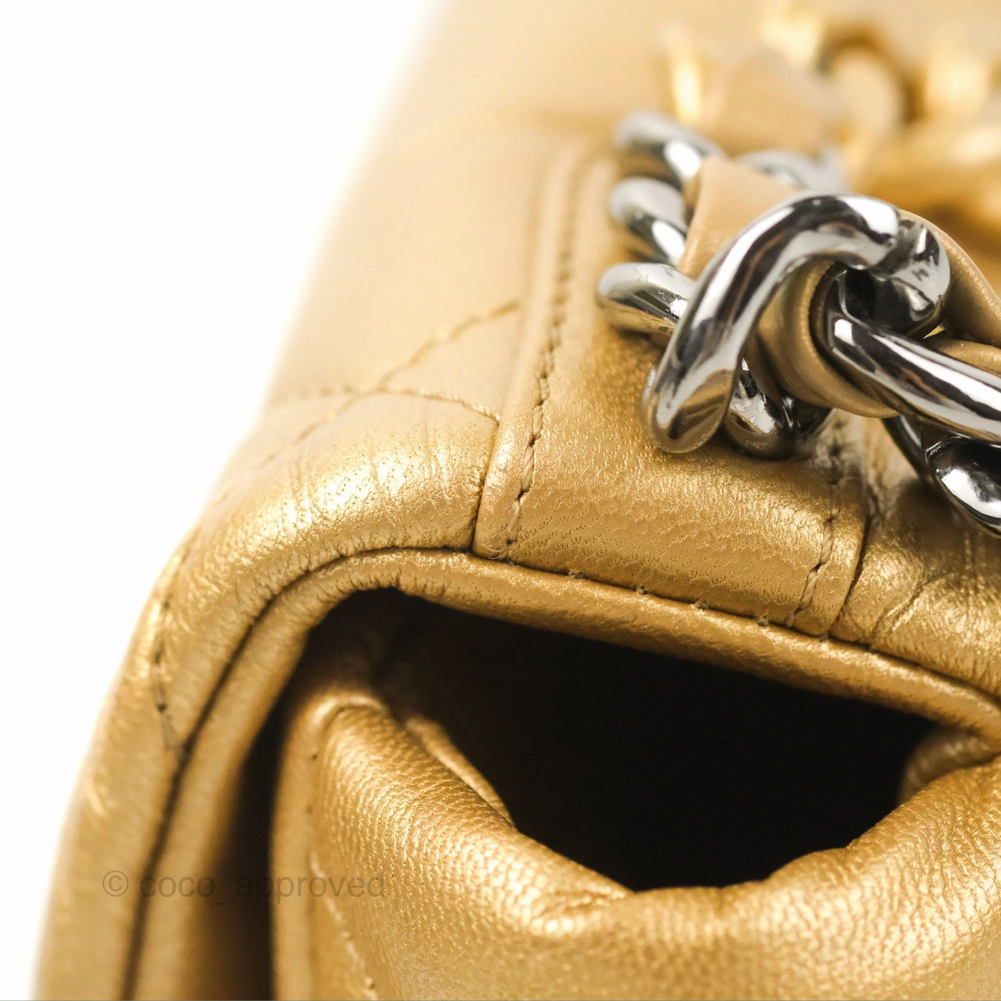 Chanel 19 Small Metallic Gold Lambskin Mixed Hardware