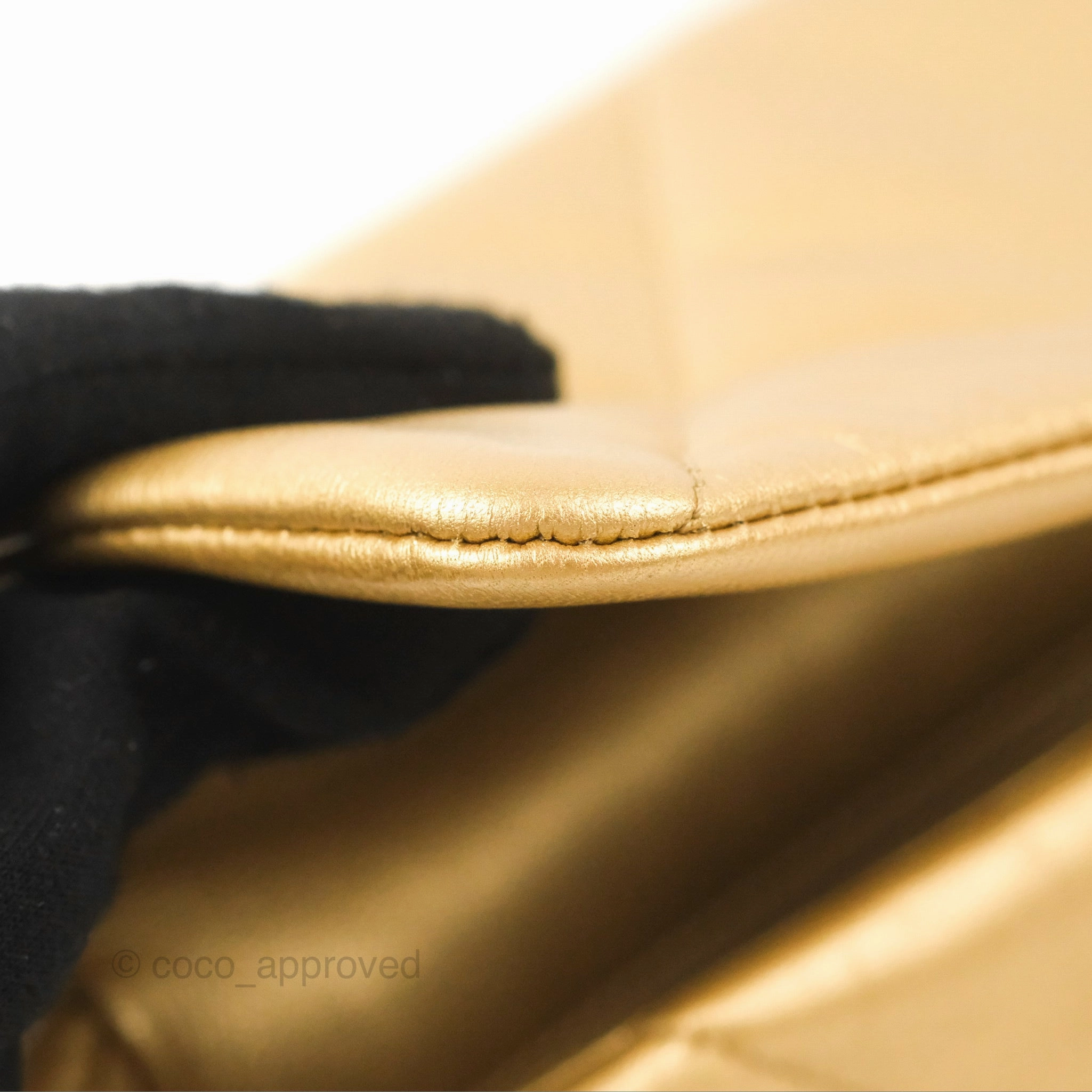 Chanel 19 Small Metallic Gold Lambskin Mixed Hardware