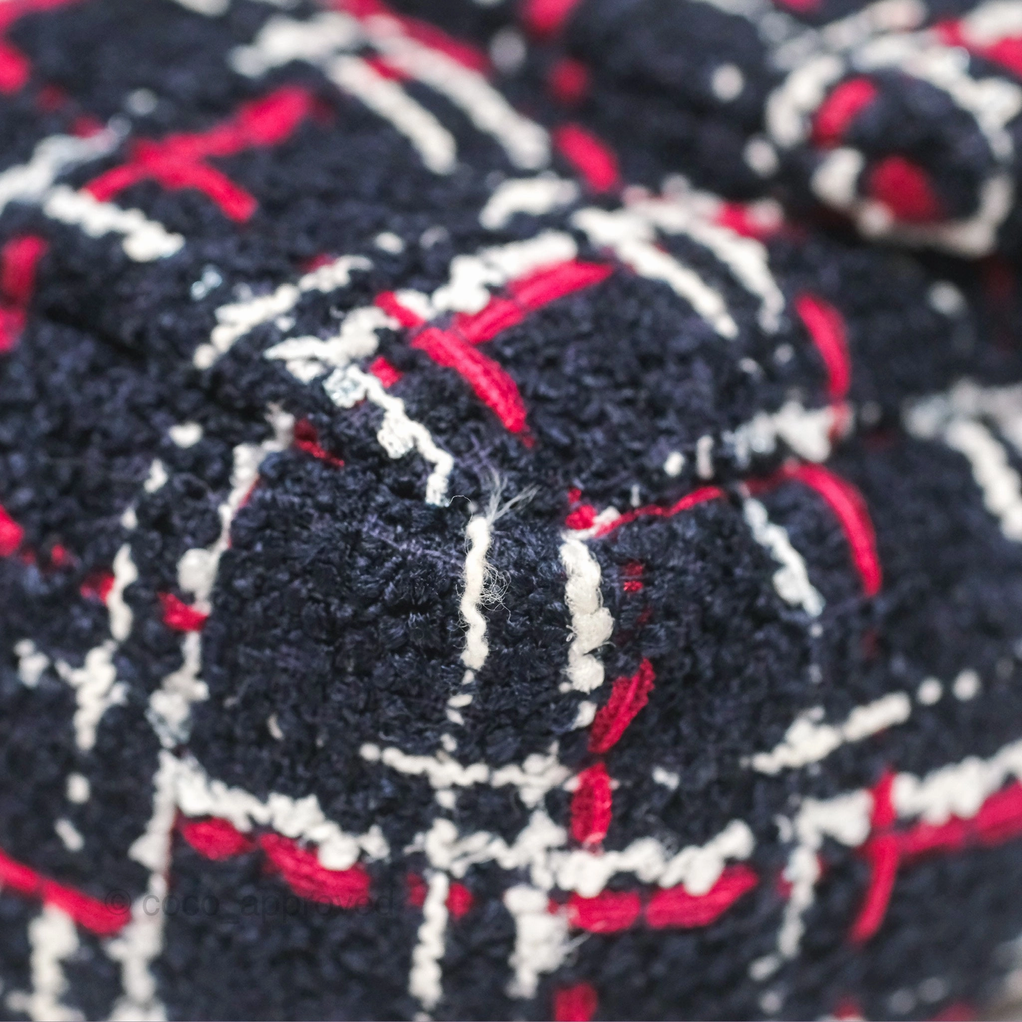 Chanel 19 Small Navy Grid Tweed Mixed Hardware