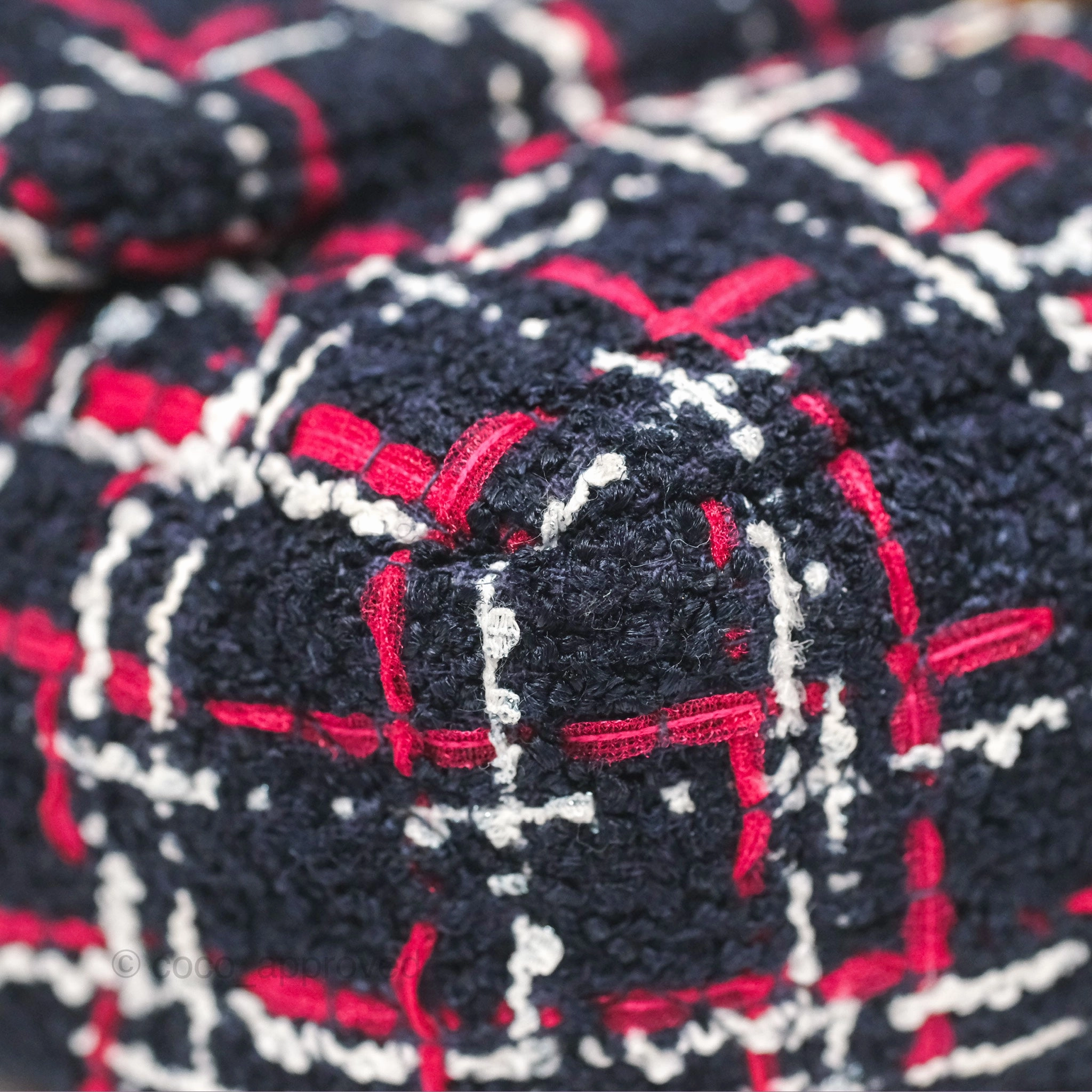 Chanel 19 Small Navy Grid Tweed Mixed Hardware