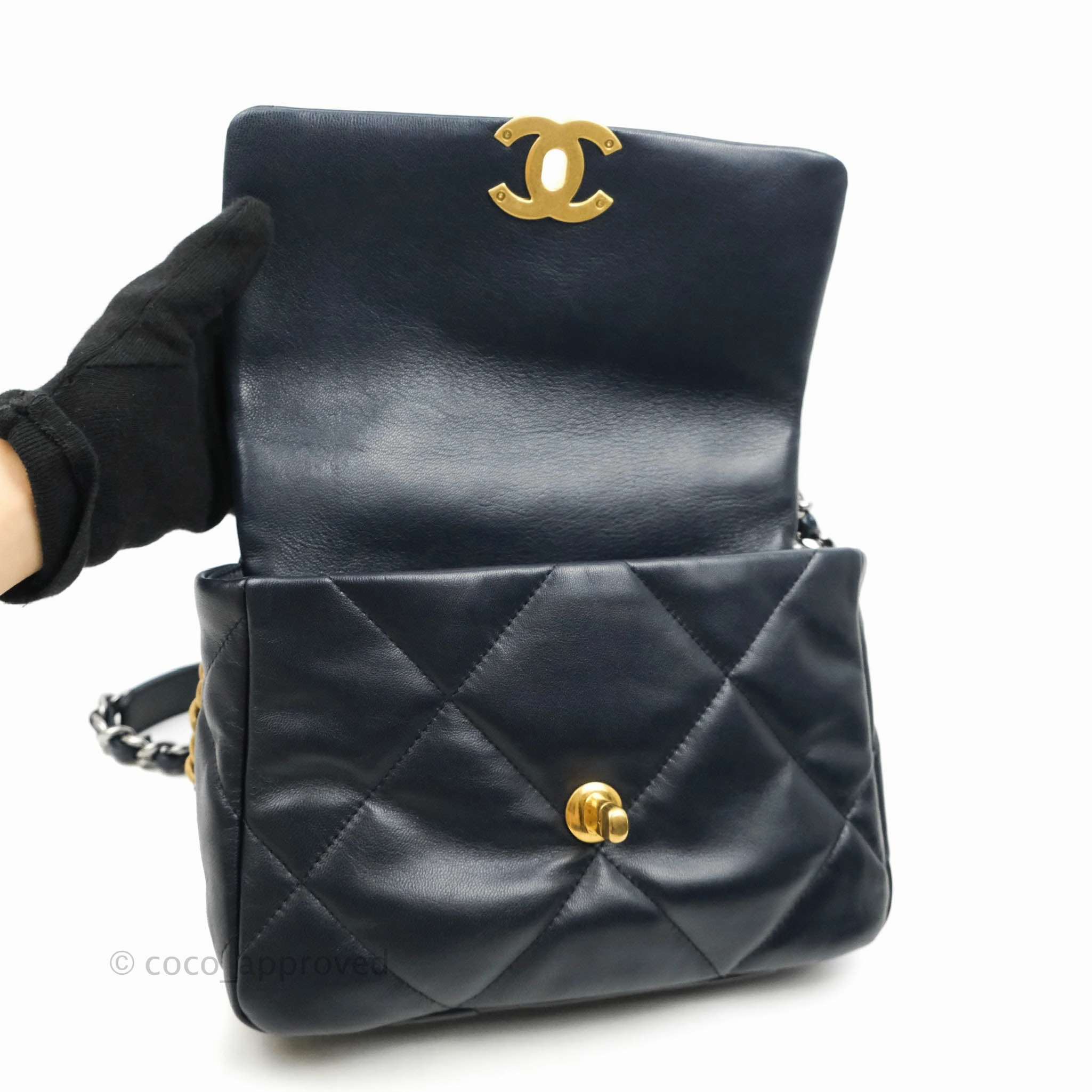 Chanel 19 Small Navy Mixed Hardware