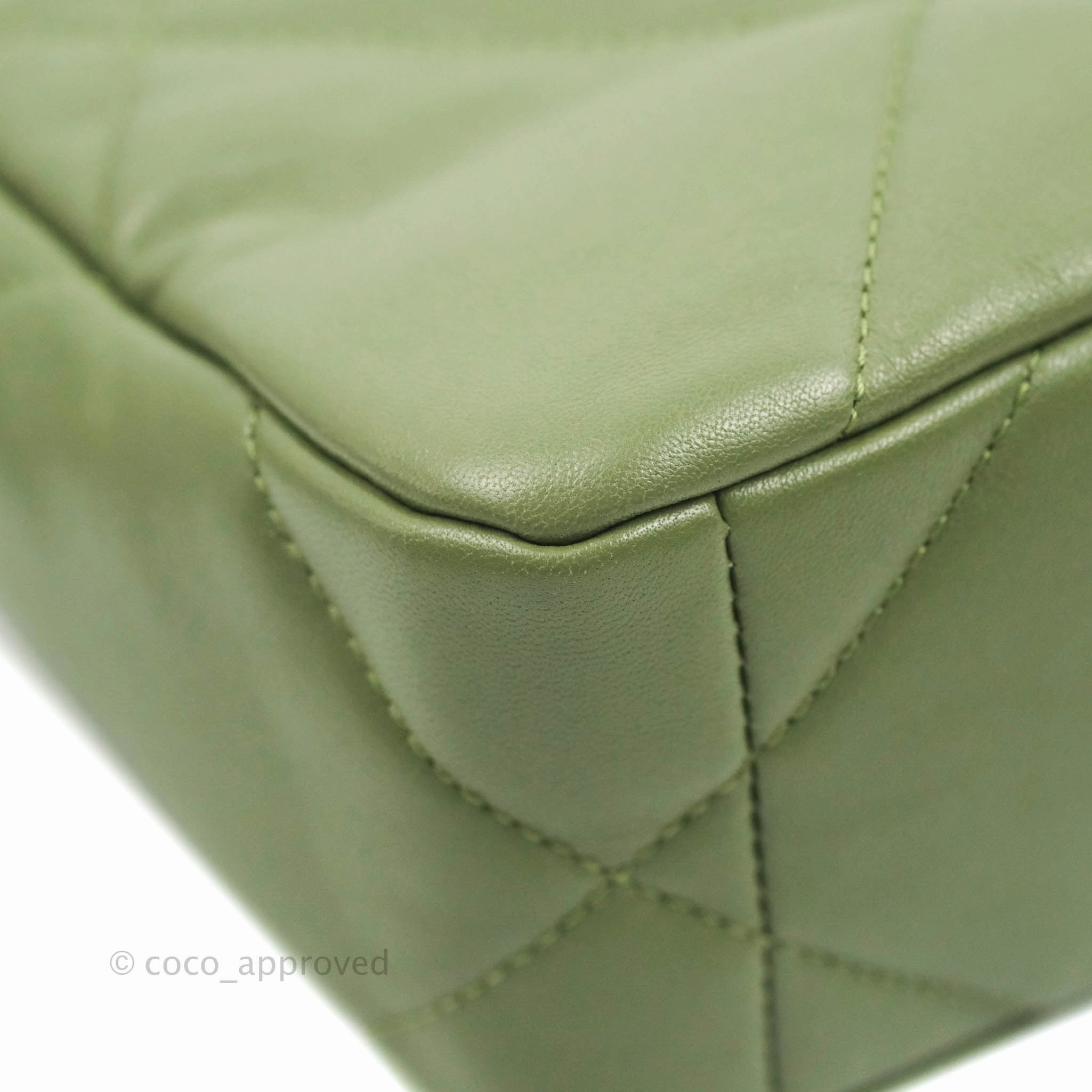Chanel 19 Small Olive Green Mixed Hardware