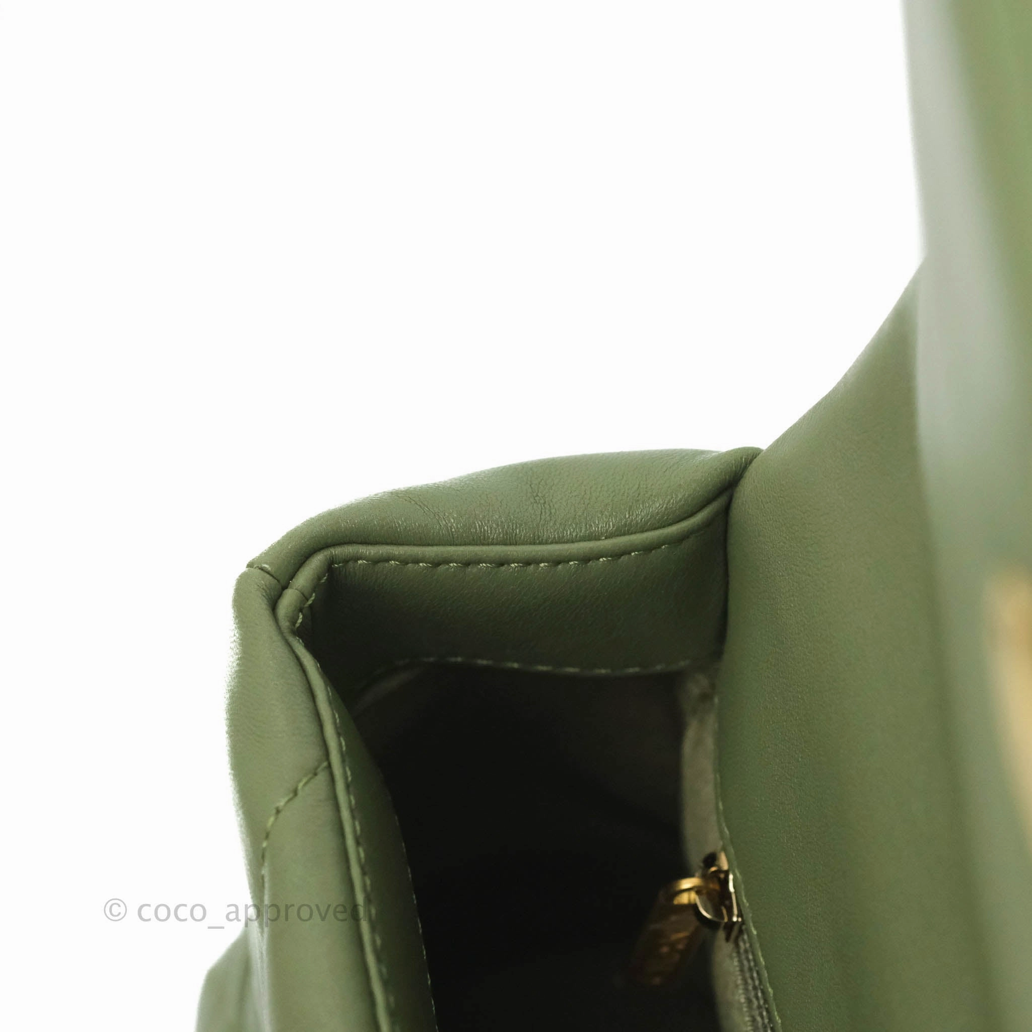 Chanel 19 Small Olive Green Mixed Hardware
