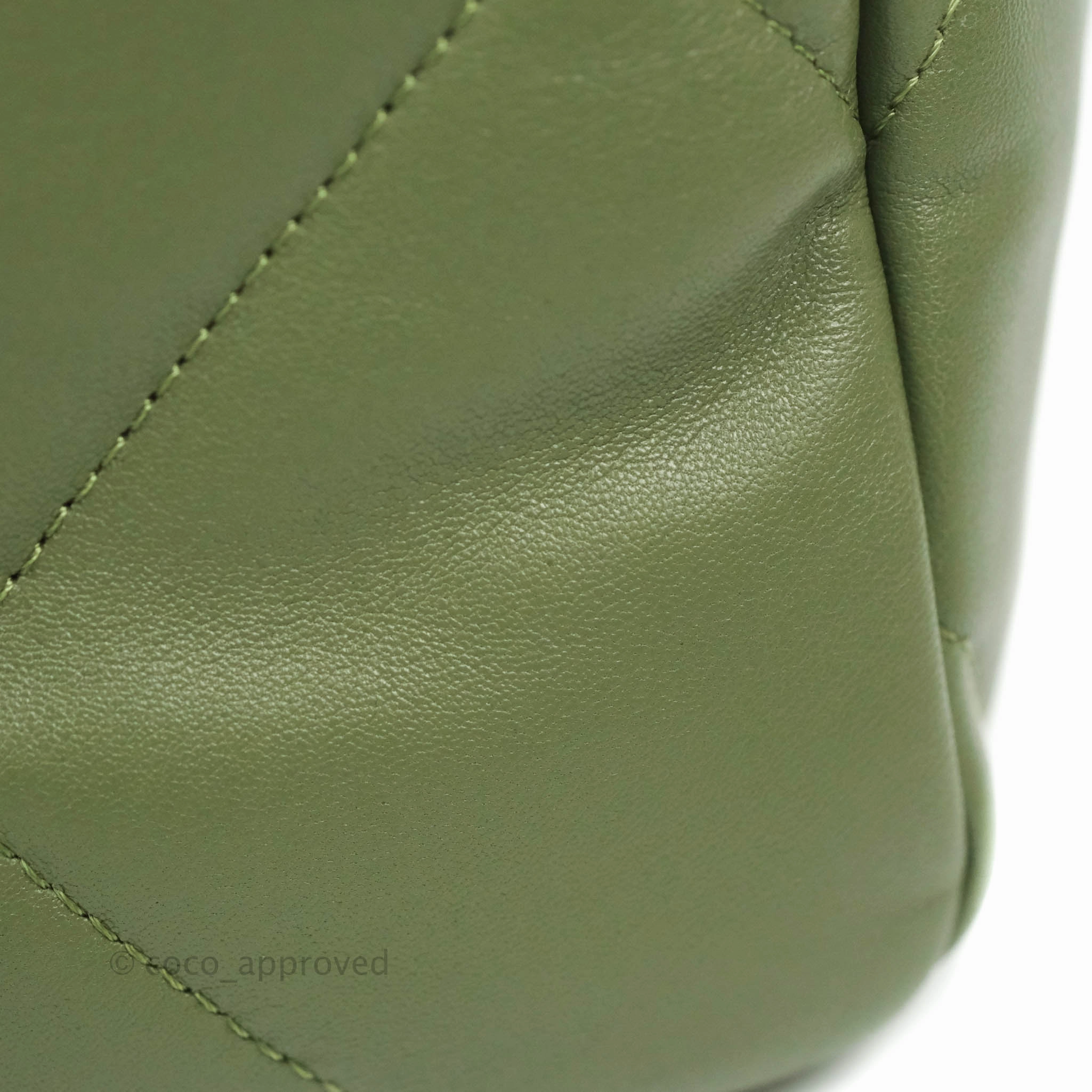 Chanel 19 Small Olive Green Mixed Hardware