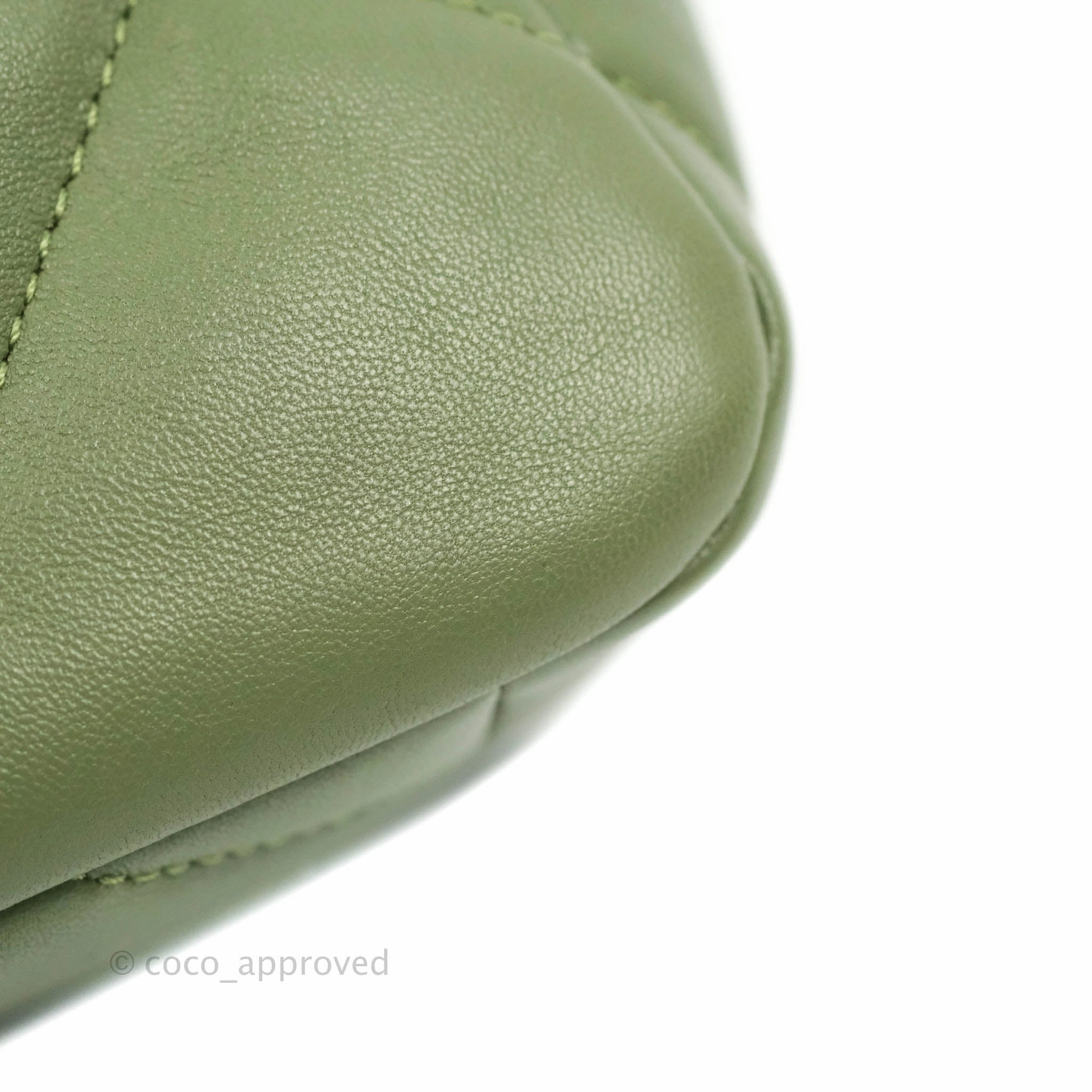Chanel 19 Small Olive Green Mixed Hardware