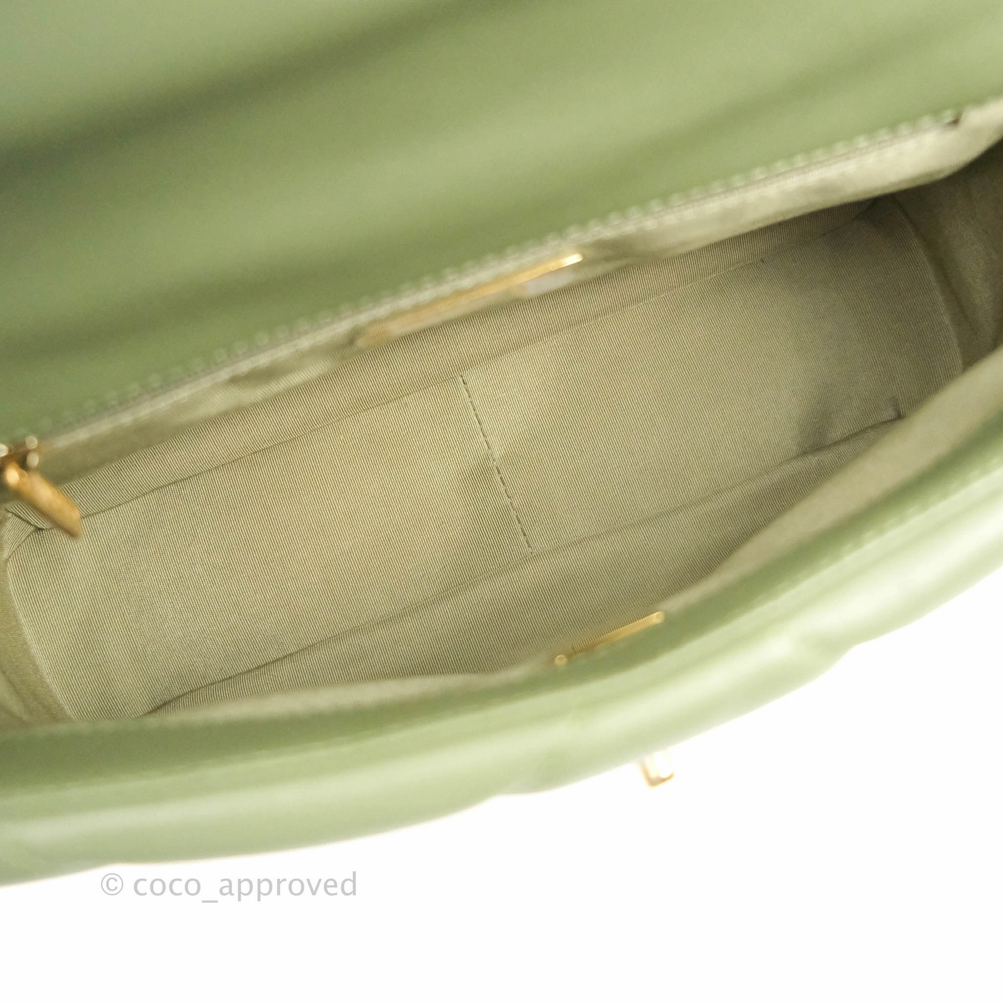 Chanel 19 Small Olive Green Mixed Hardware
