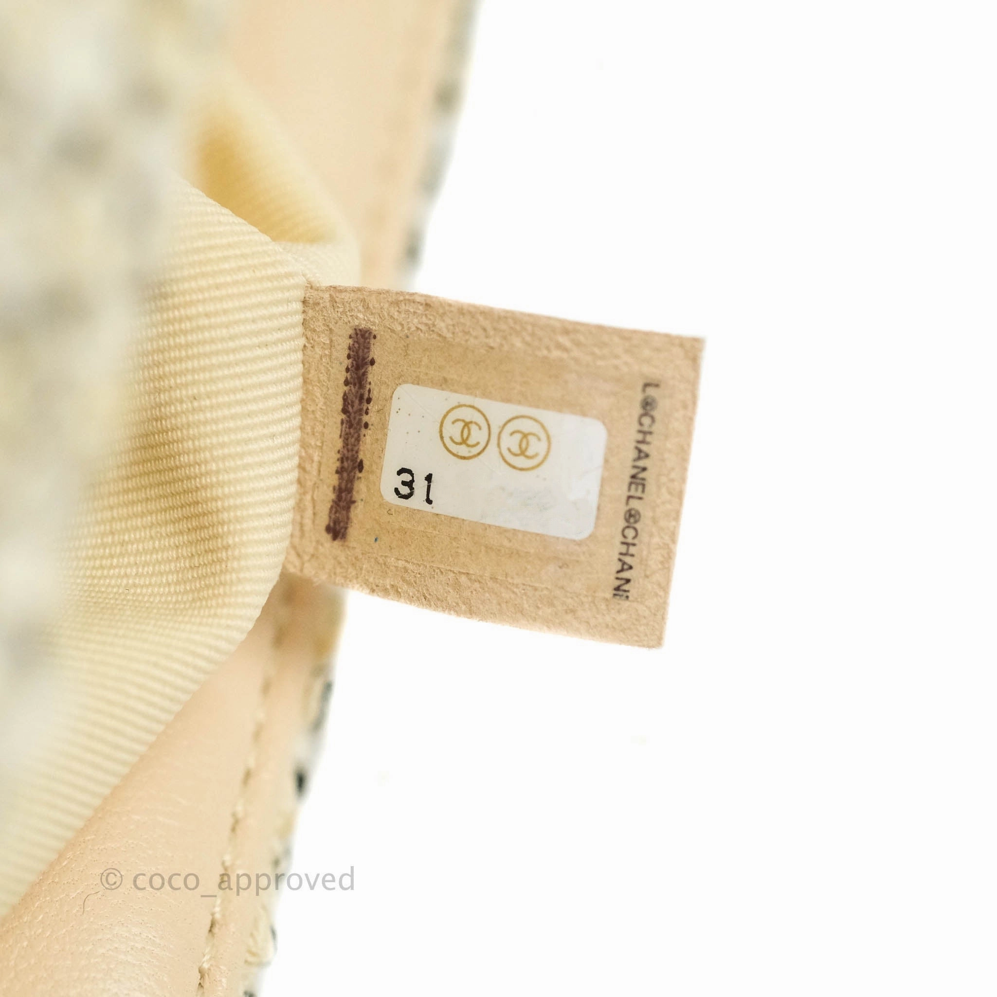 Chanel 19 Small Oreo Tweed Cream Mixed Hardware